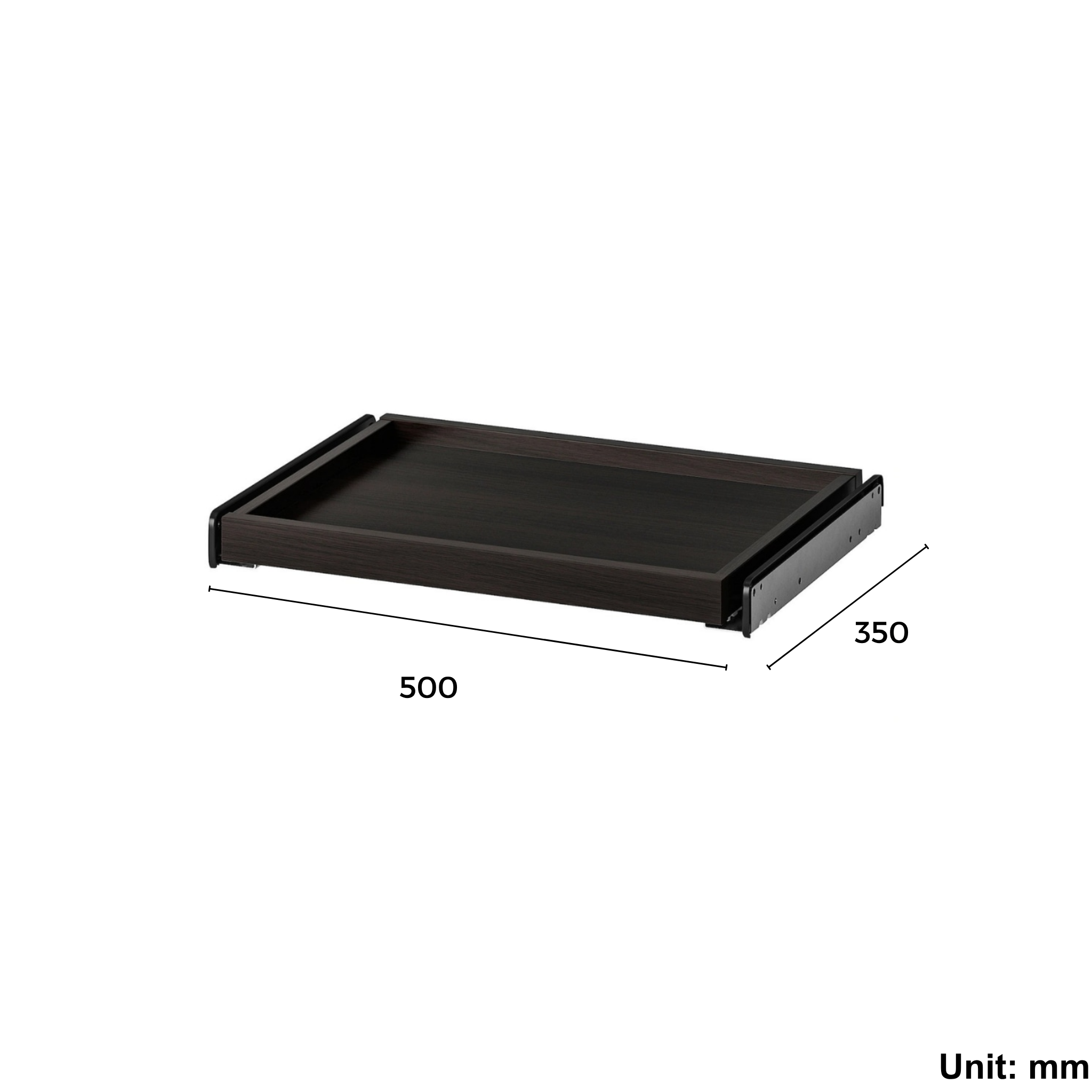 Wardrobe Pull-Out Tray, Black-Brown 50x35 cm (Ikea KOMPLEMENT)