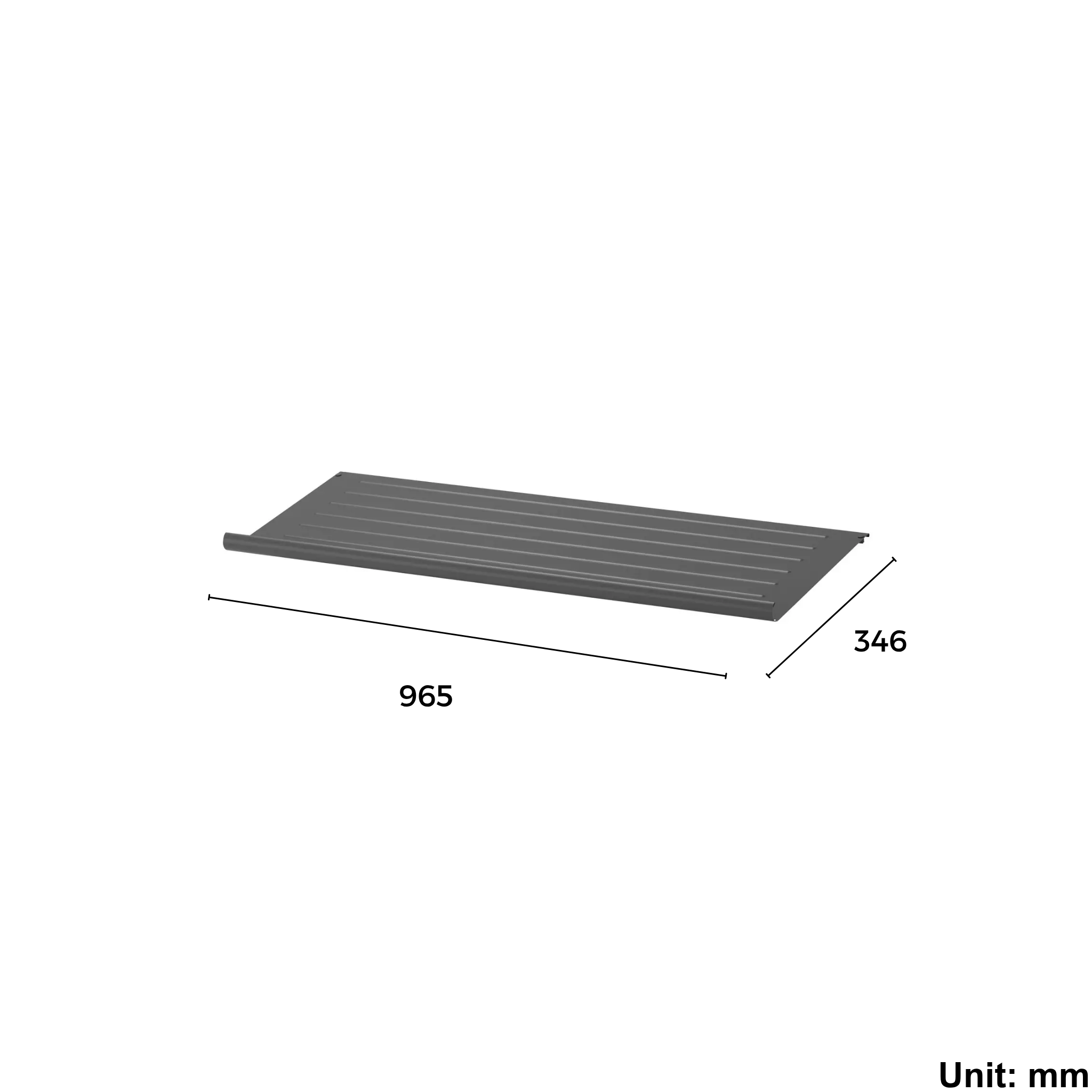 Wardrobe Shoe Shelf Dark Grey 100x35 cm (Ikea KOMPLEMENT)