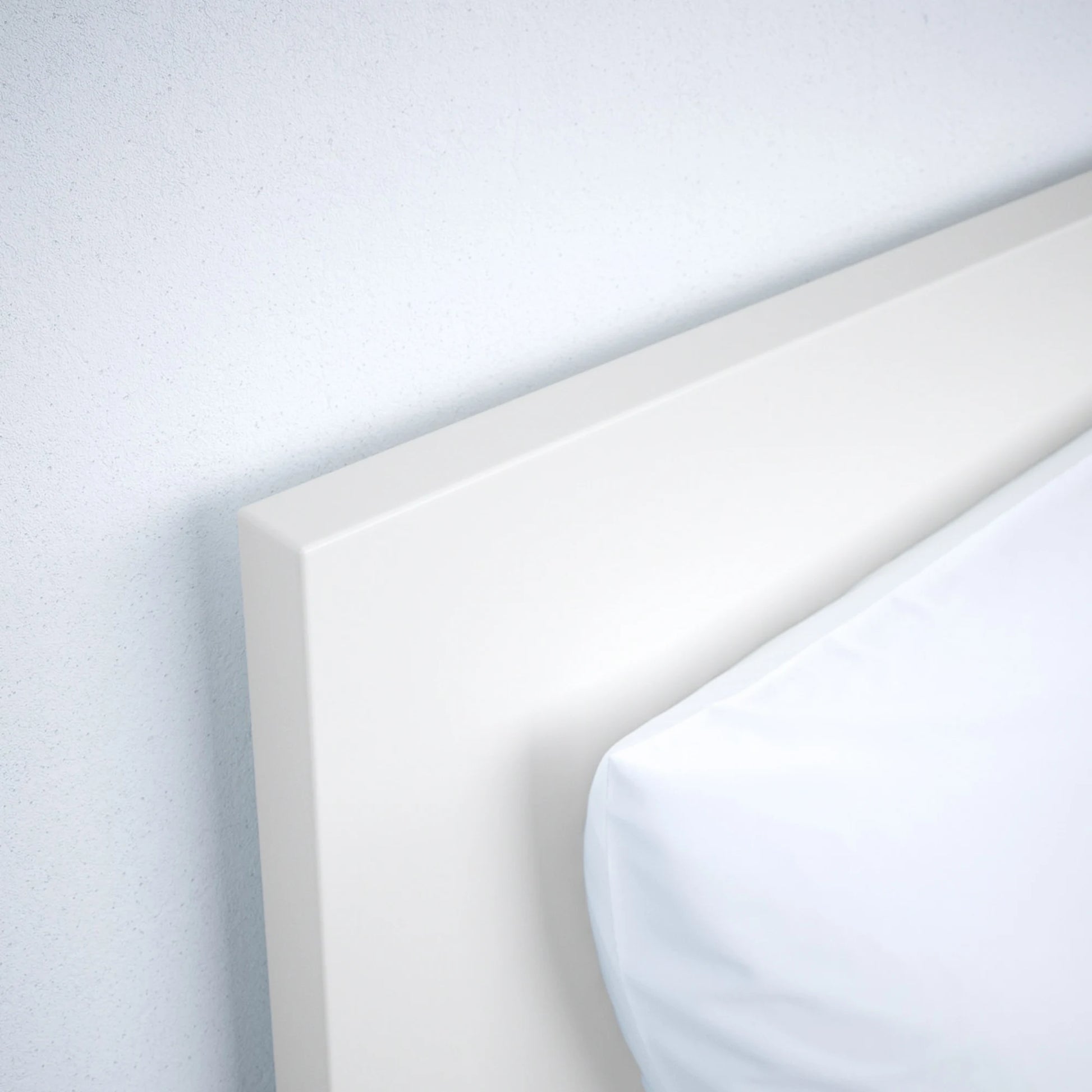 IKEA MALM Small Queen Bed Frame, High, White & Luroy