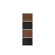 Wardrobe 4 Sliding Door Frame Panels, Dark Brown & Dark Wood, 75x236 cm (Ikea MEHAMN)