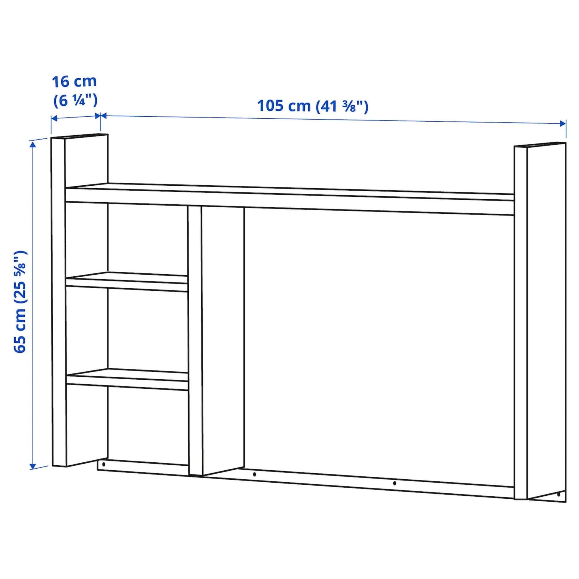 IKEA MICKE Add on unit 105x65cm White