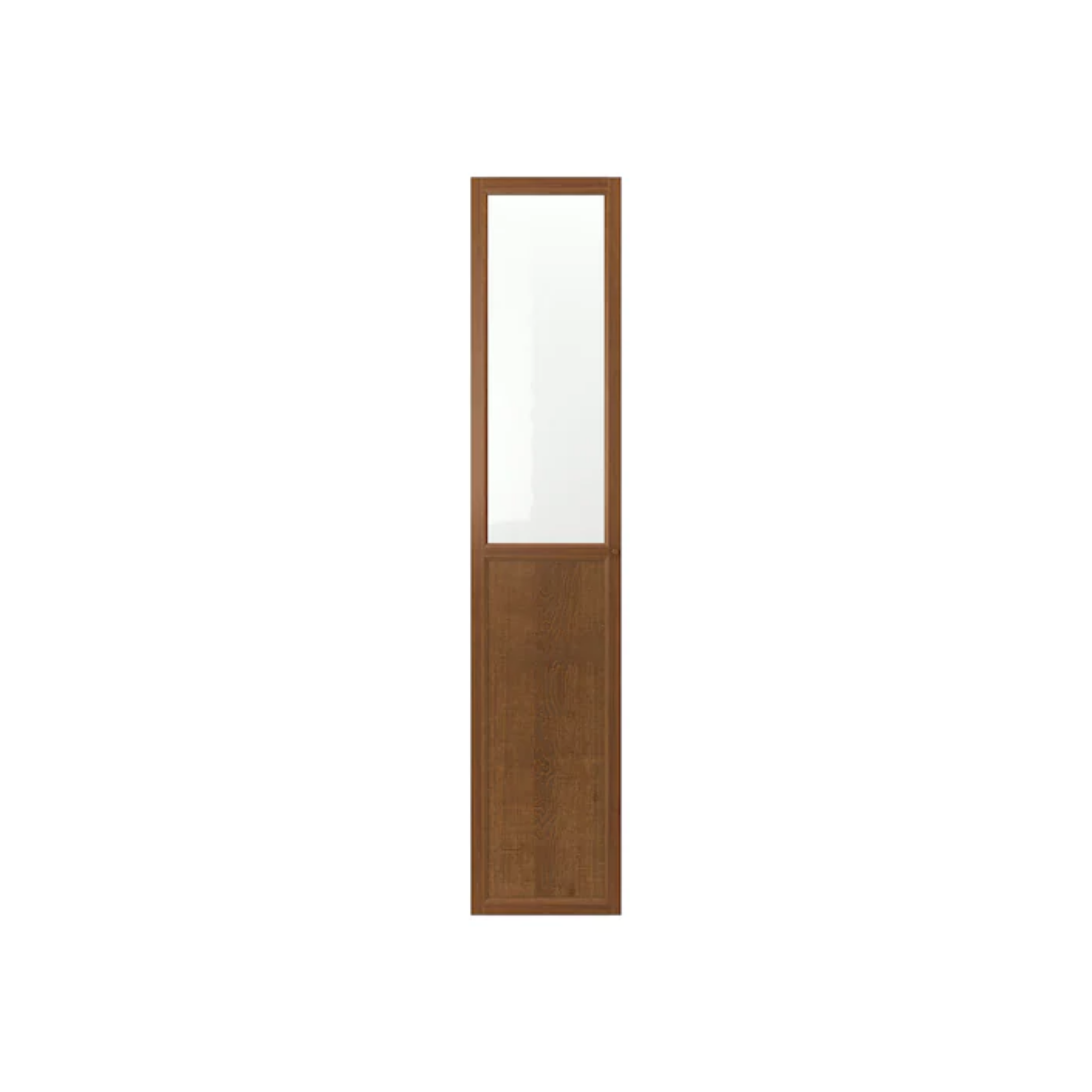 Bookcase Panel/Glass Door, 40x192cm, Dark Wood (Ikea OXBERG)