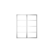 Wardrobe Sliding Door Frame With Track, Aluminum 200x236 cm (Ikea PAX)