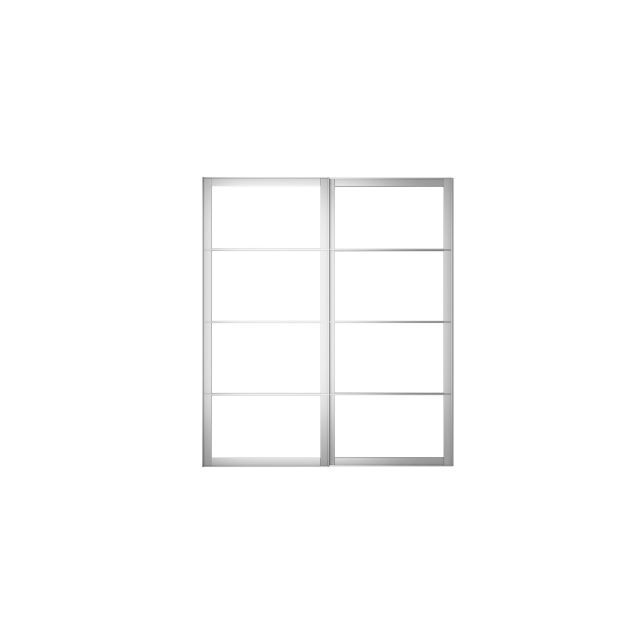 Wardrobe Sliding Door Frame With Track, Aluminum 200x236 cm (Ikea PAX)