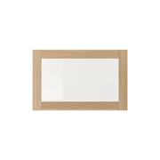 Glass Door, White Stained Oak, Glass, 60x38 cm (Ikea SINDVIK)