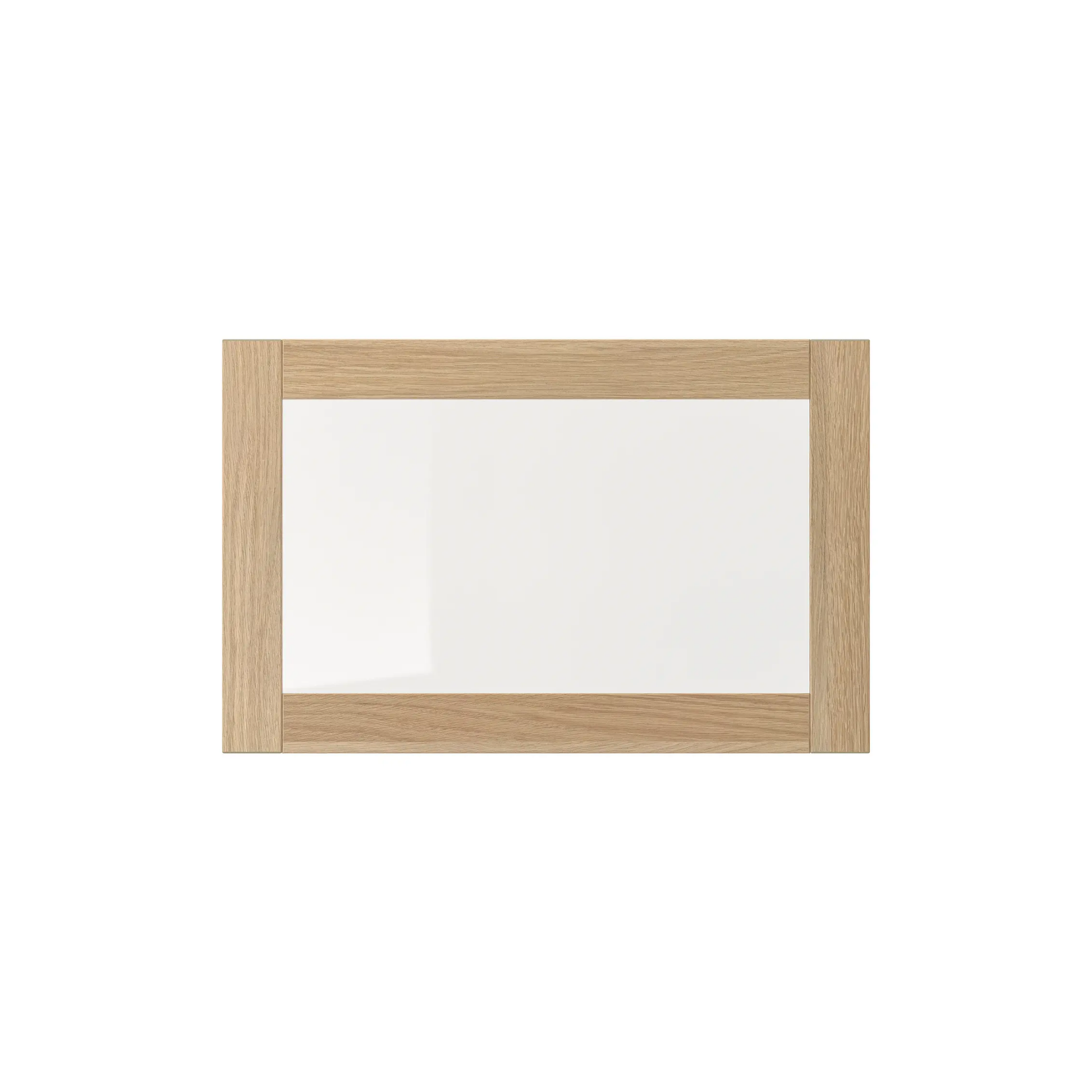 Glass Door, White Stained Oak, Glass, 60x38 cm (Ikea SINDVIK)