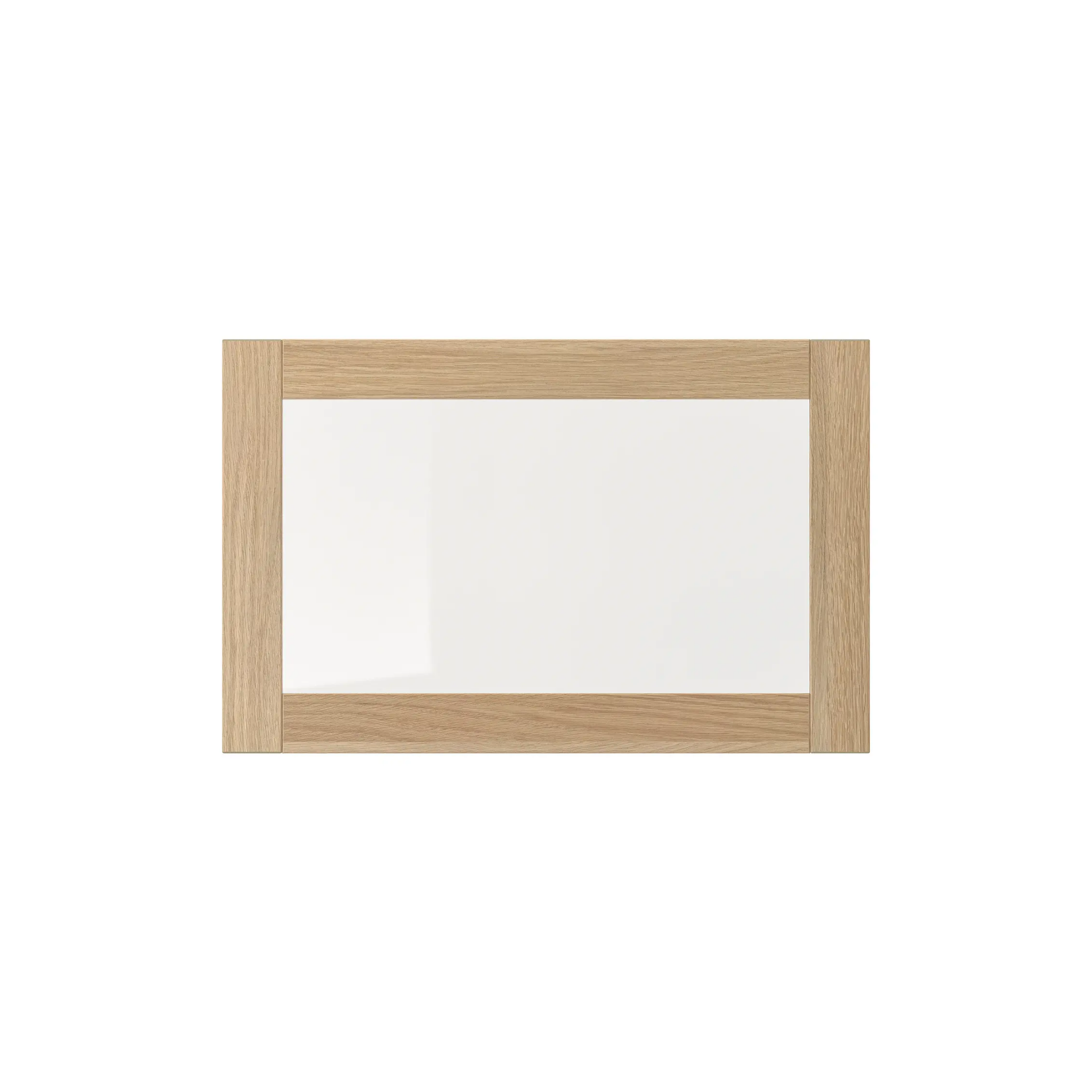 Glass Door, White Stained Oak, Glass, 60x38 cm (Ikea SINDVIK)
