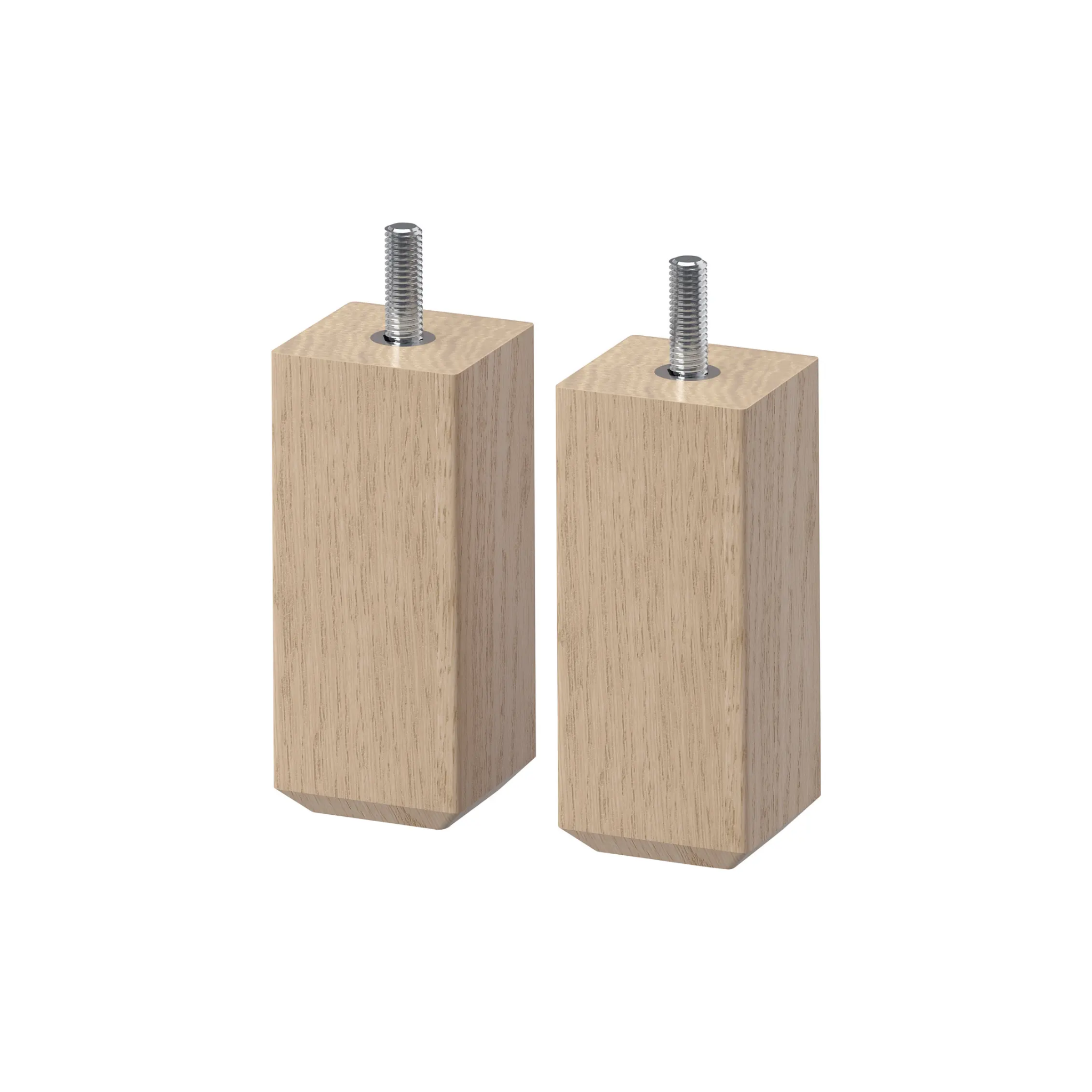 Leg, White Stained Oak Effect, 2 Pack (Ikea STUBBARP)