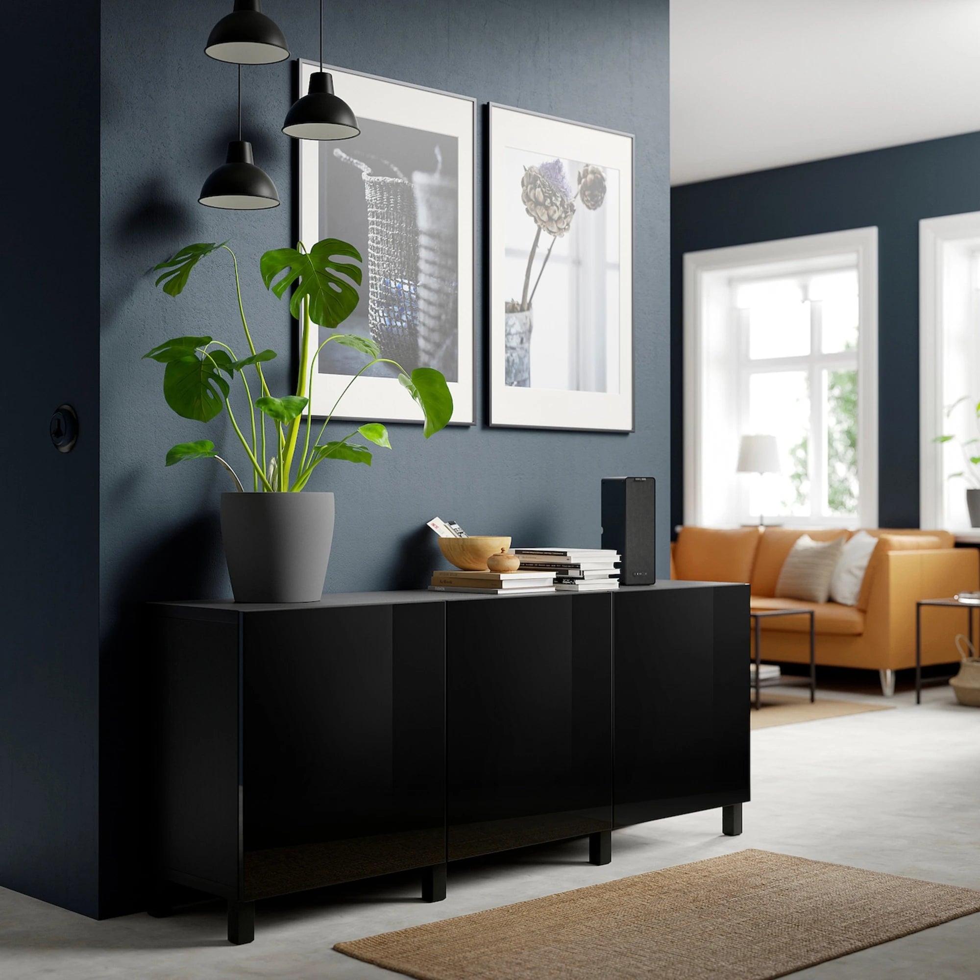IKEA STUBBARP Leg, Black-Brown