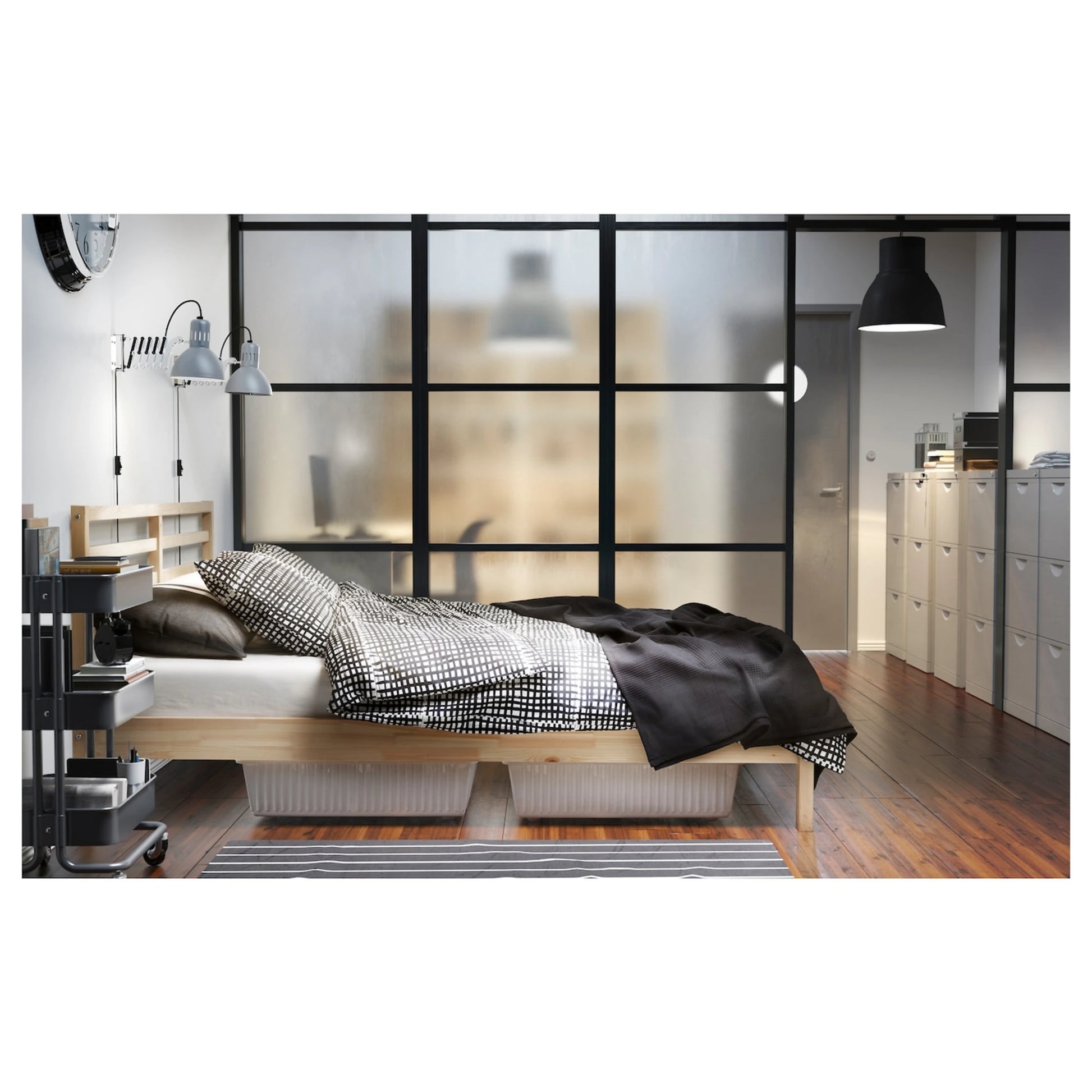 IKEA TARVA Small Queen Bed Frame, Pine & Luroy