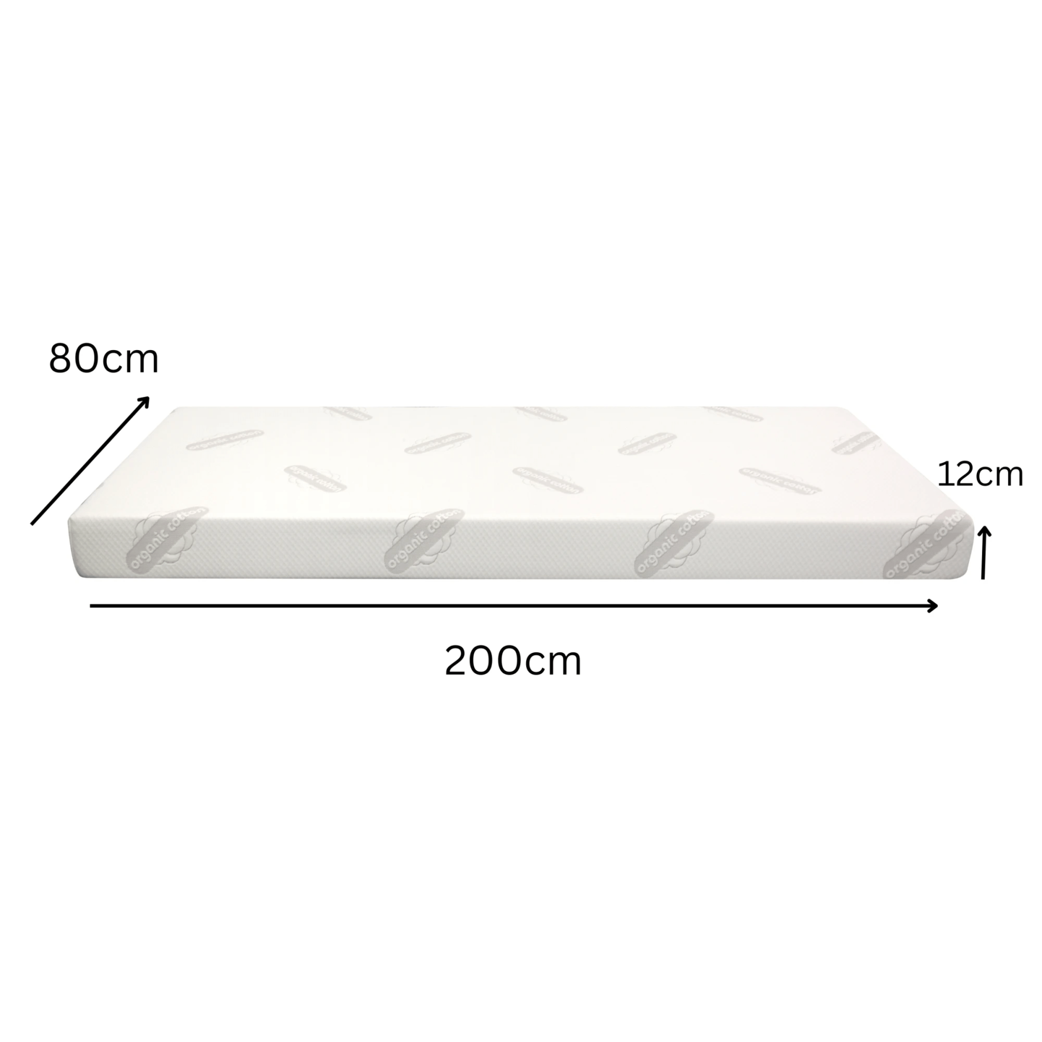 IKEA BRIMNES Day-bed Frame and 2 Memory Foam Mattresses Combo, 80x200cm