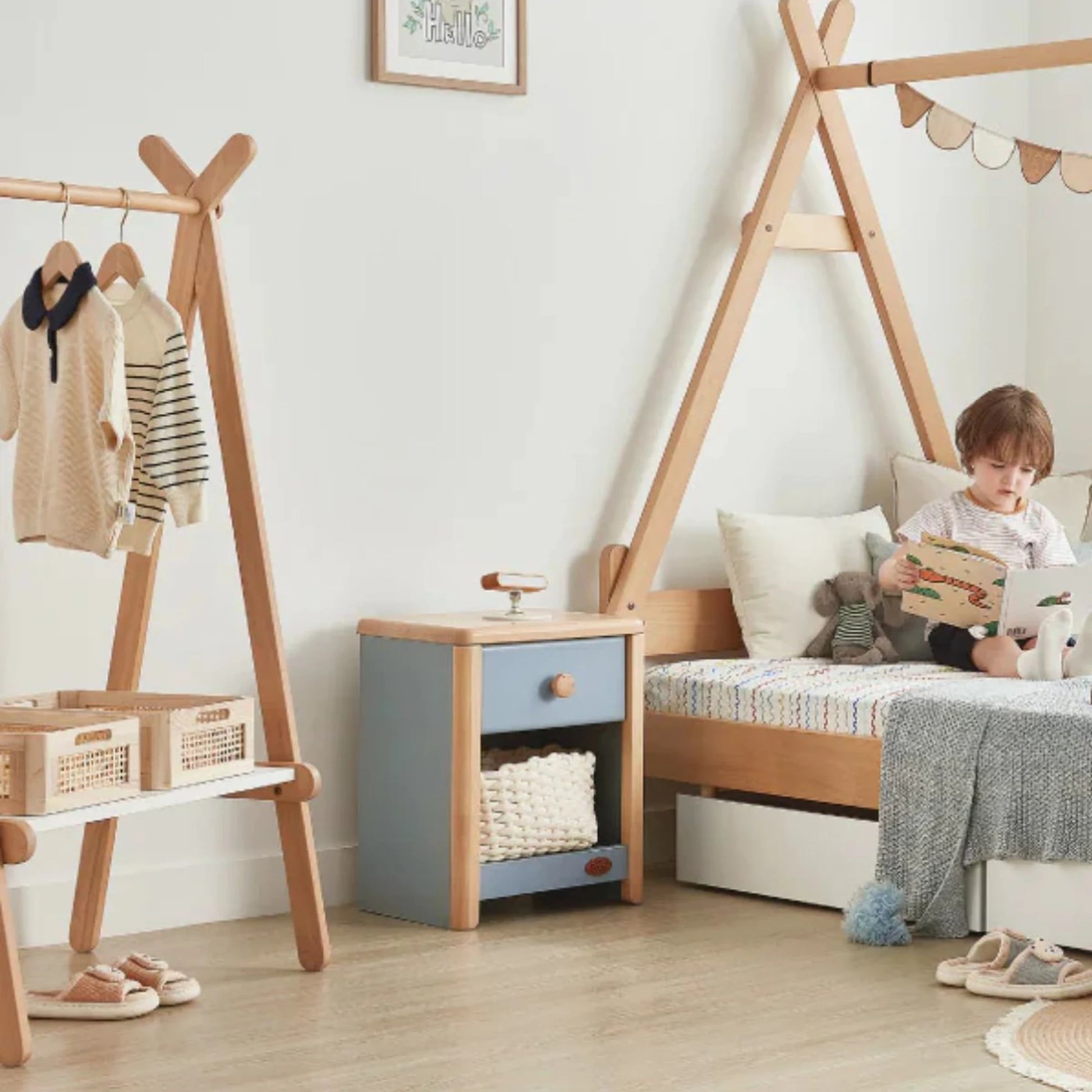 Boori Avalon Kids Bedside Table, Blueberry