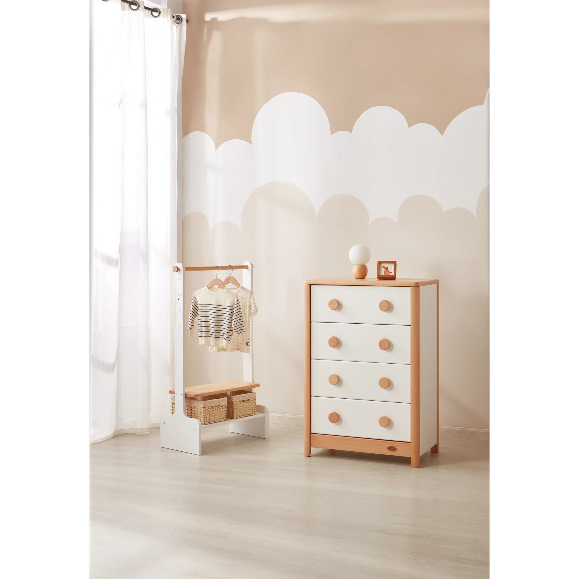 Boori Byron Kids 4 Drawer Chest, Barley White