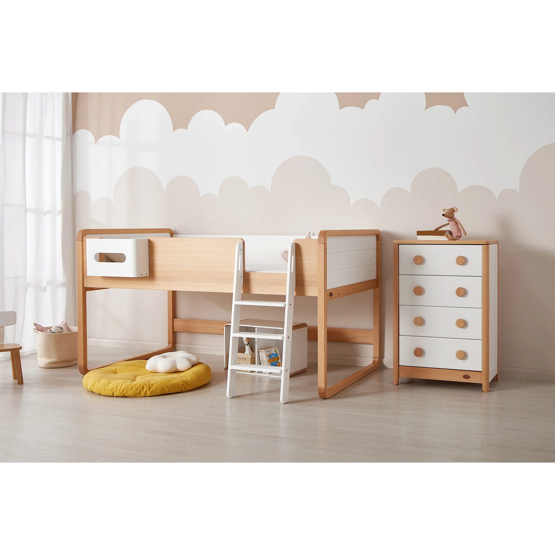Boori Byron Kids 4 Drawer Chest, Barley White