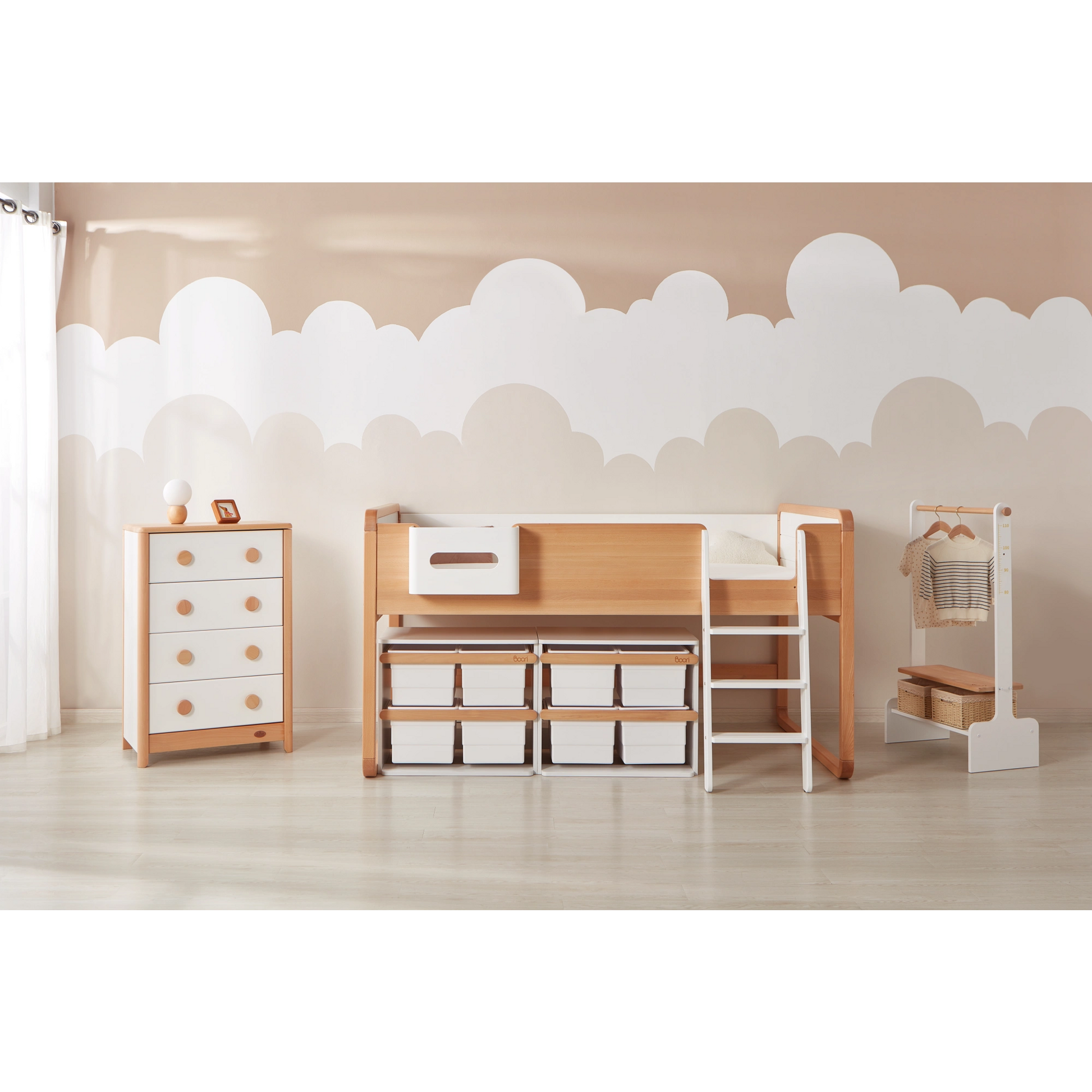 Boori Byron Kids 4 Drawer Chest, Barley White