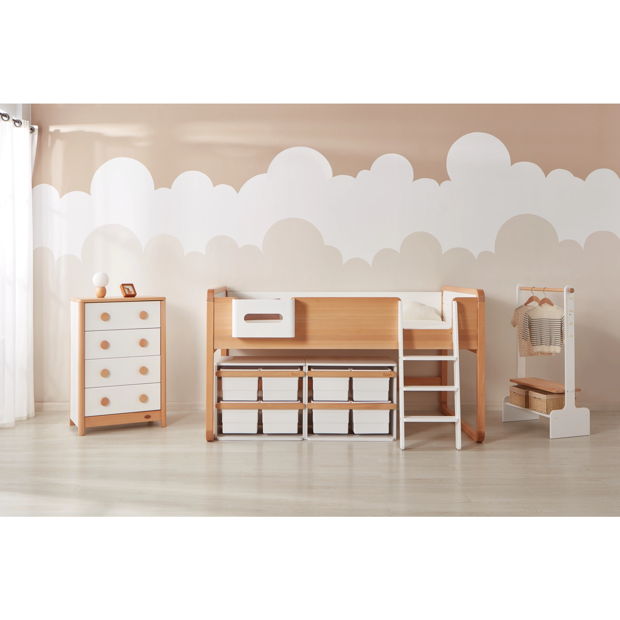 Boori Byron Kids 4 Drawer Chest, Barley White