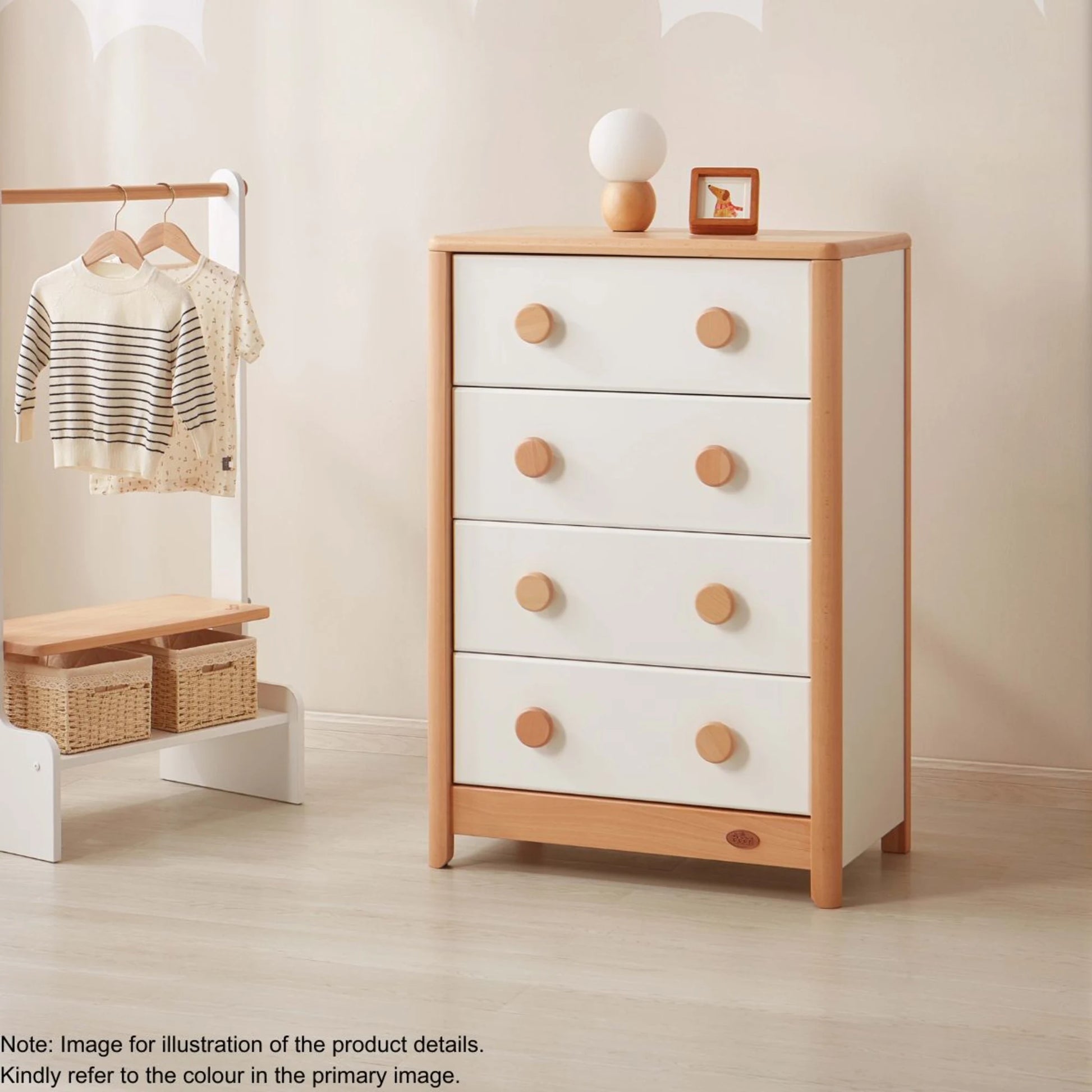 Boori Byron Kids 4 Drawer Chest, Cherry