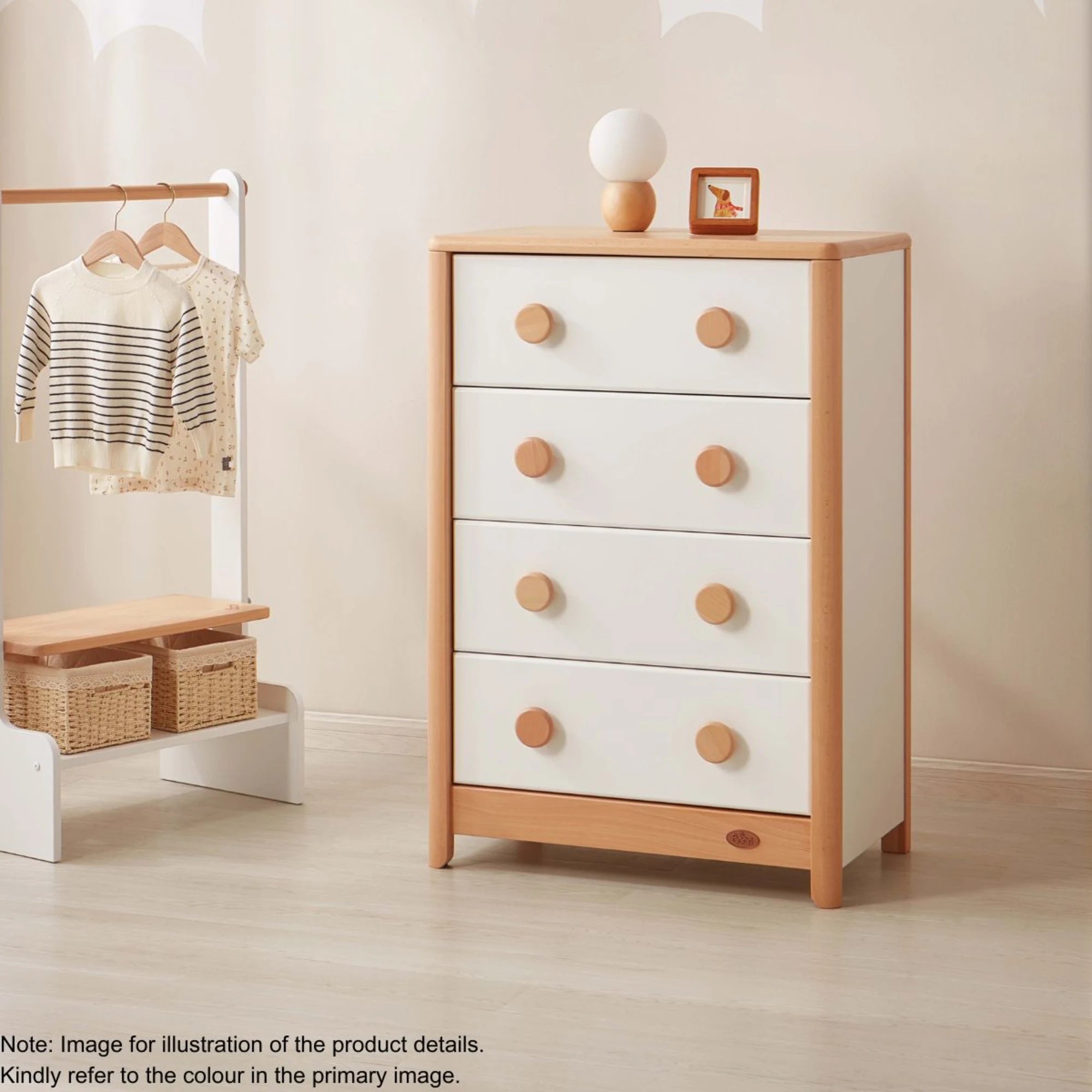 Boori Byron Kids 4 Drawer Chest, Cherry