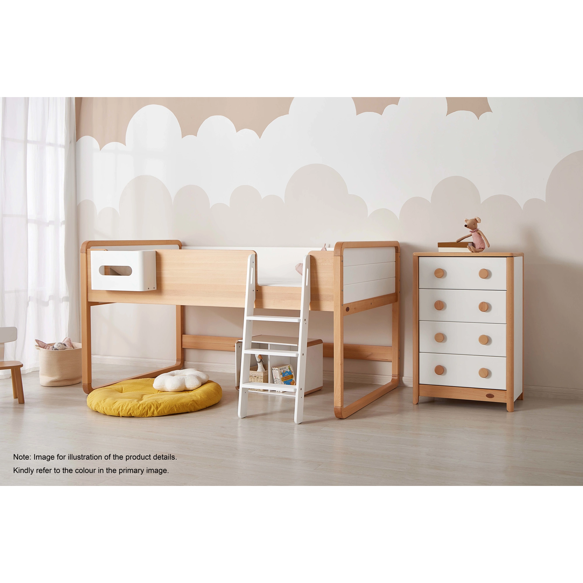 Boori Byron Kids 4 Drawer Chest, Cherry