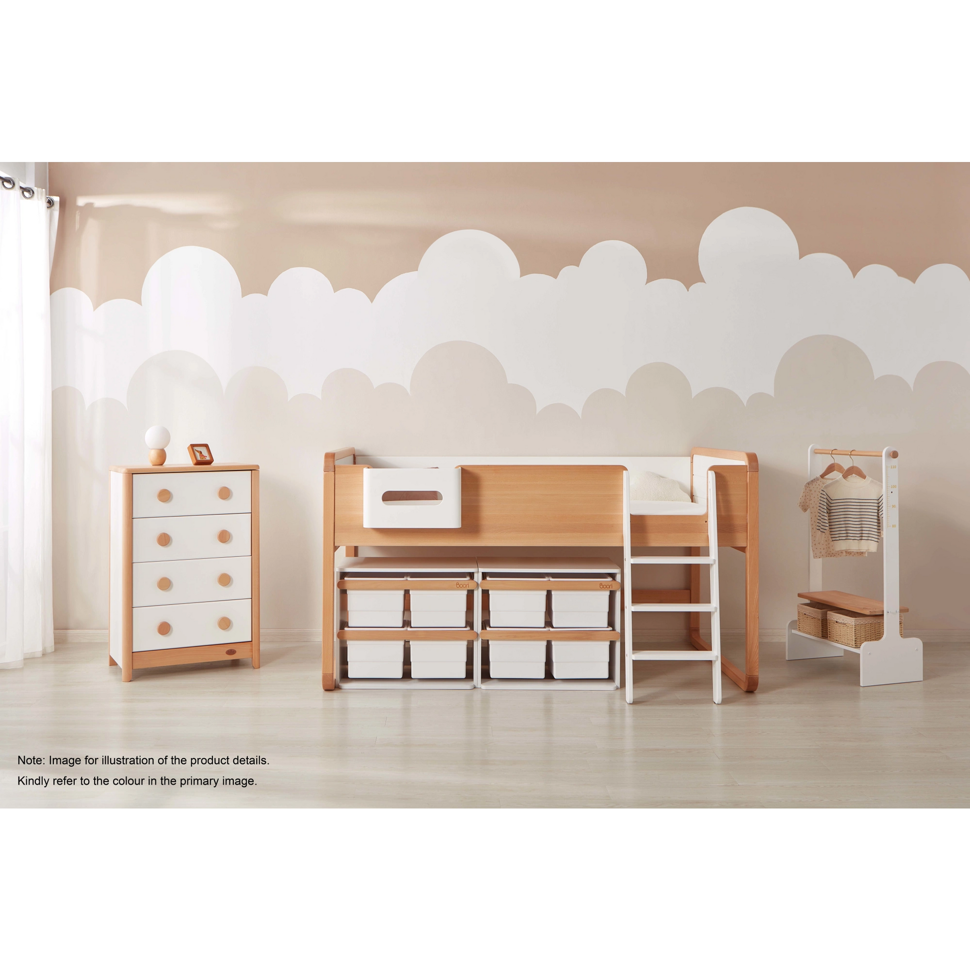 Boori Byron Kids 4 Drawer Chest, Cherry