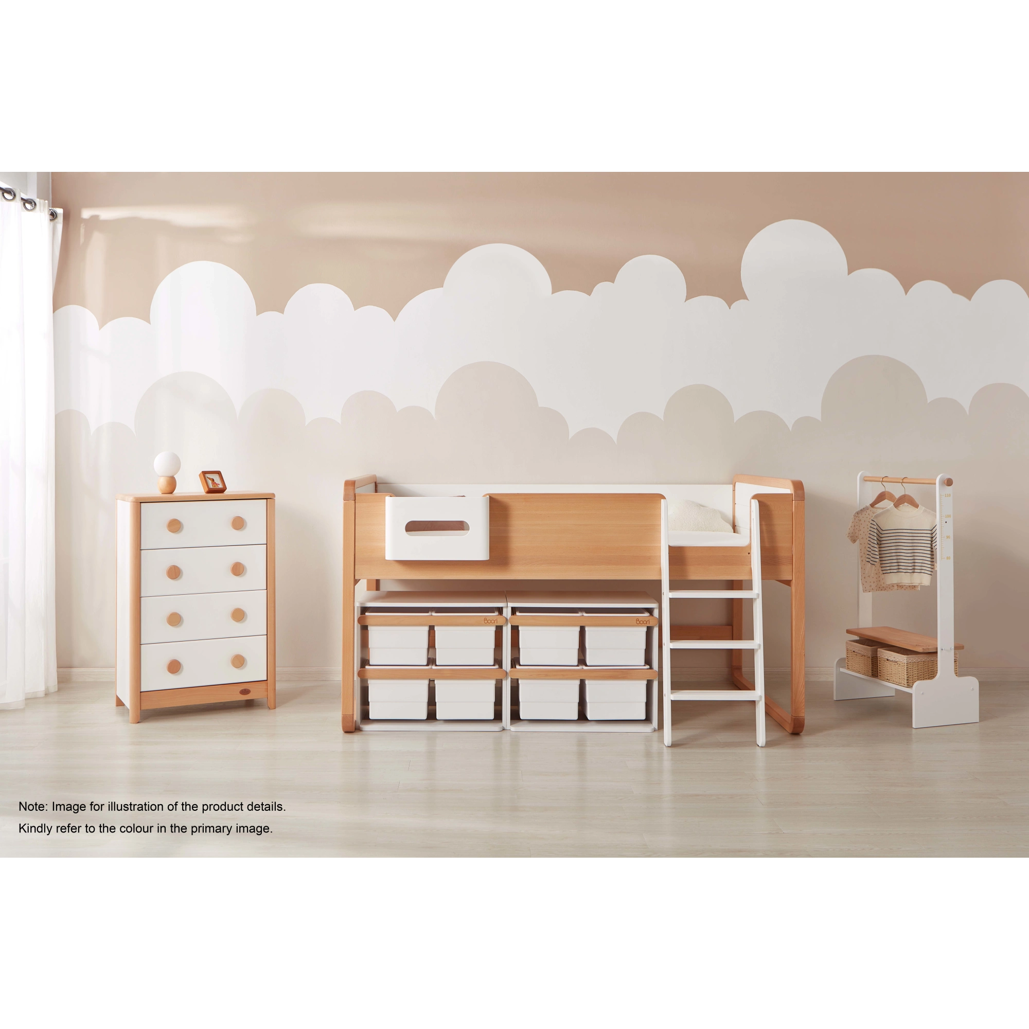 Boori Byron Kids 4 Drawer Chest, Cherry