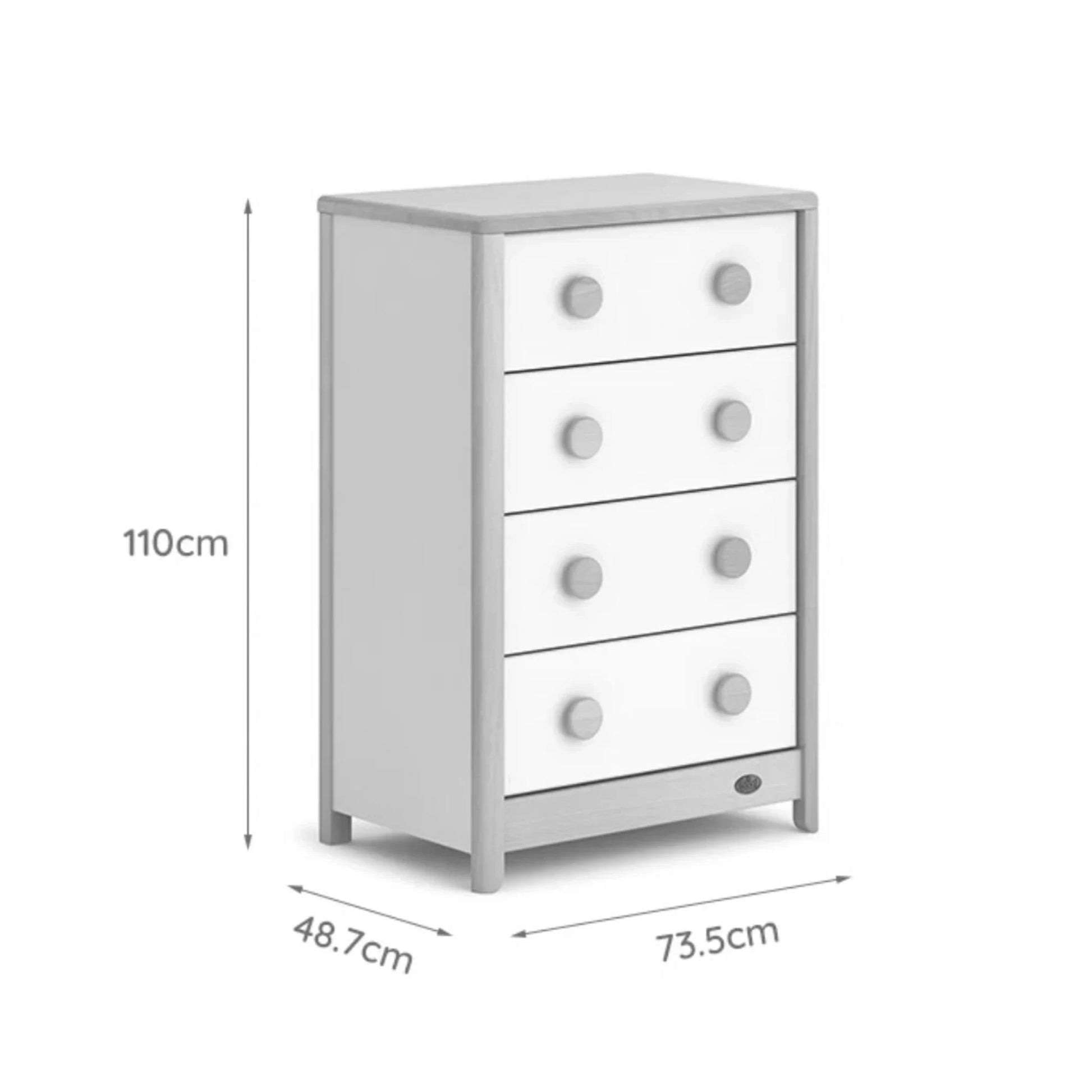Boori Byron Kids 4 Drawer Chest, Cherry