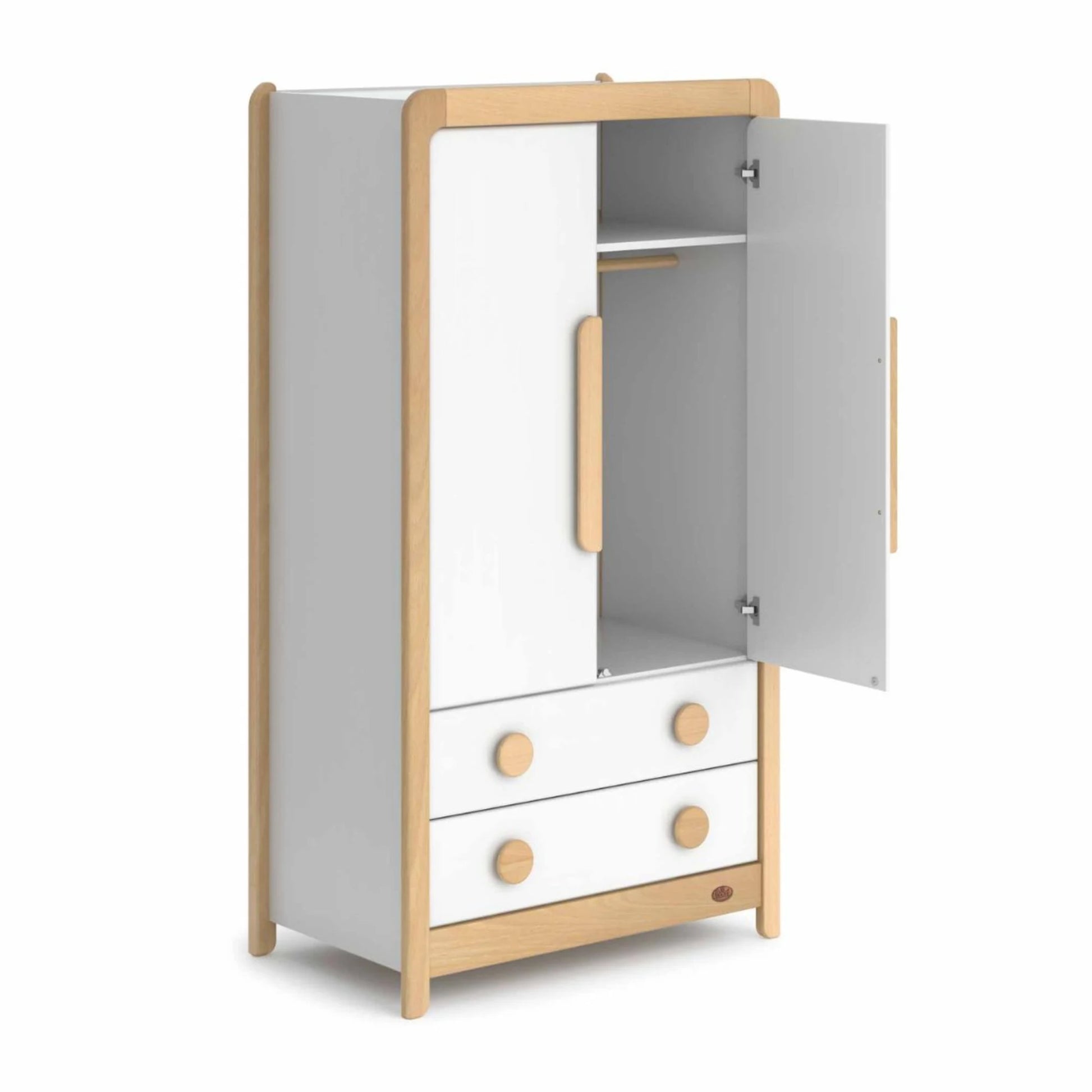 Boori Byron Kids 2 Door wardrobe with 2 drawers, Barley White