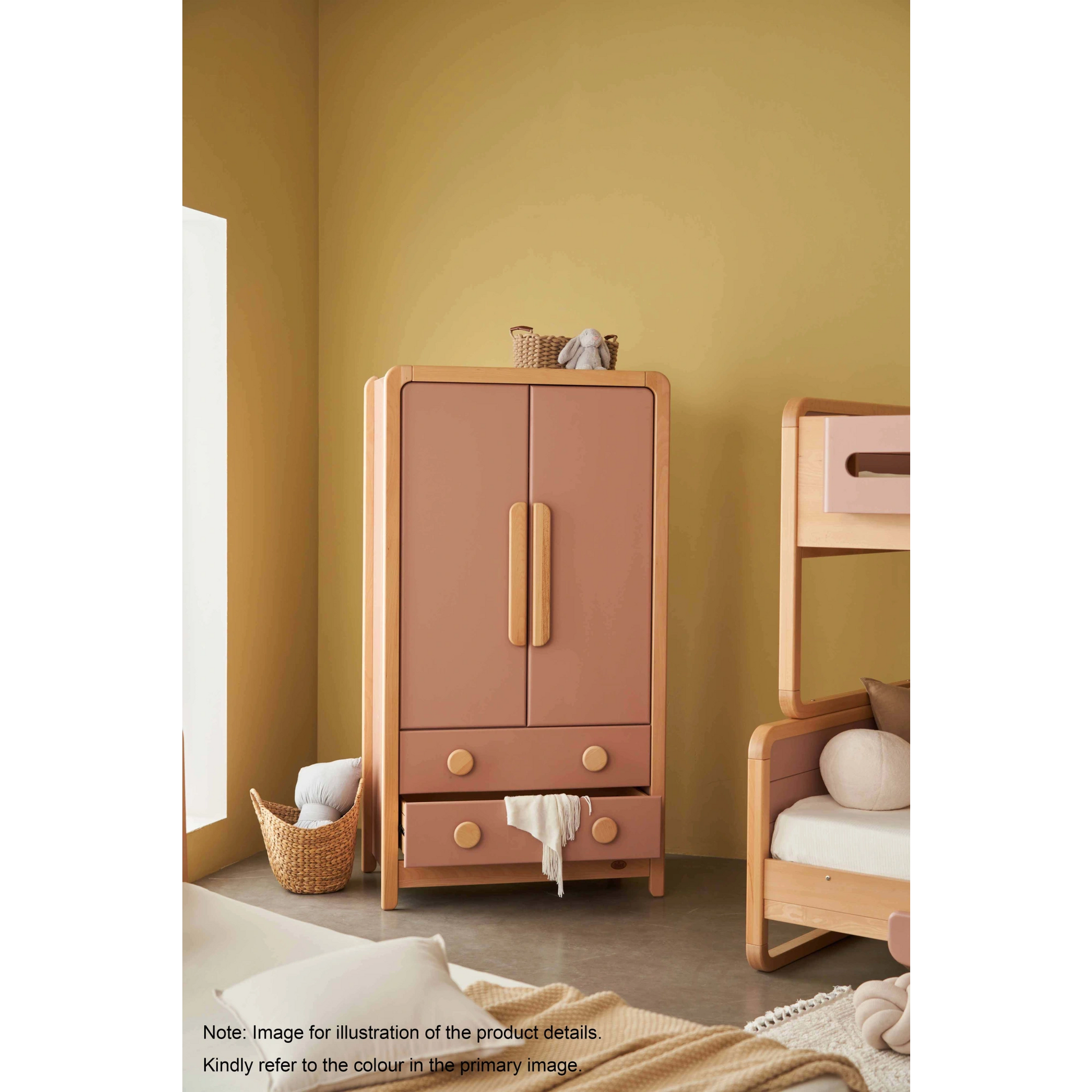 Boori Byron Kids 2 Door wardrobe with 2 drawers, Blueberry