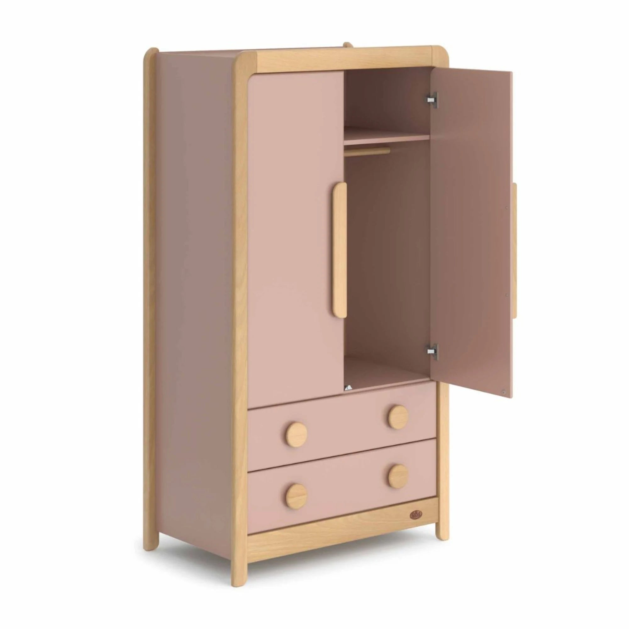 Boori Byron Kids 2 Door wardrobe with 2 drawers, Cherry
