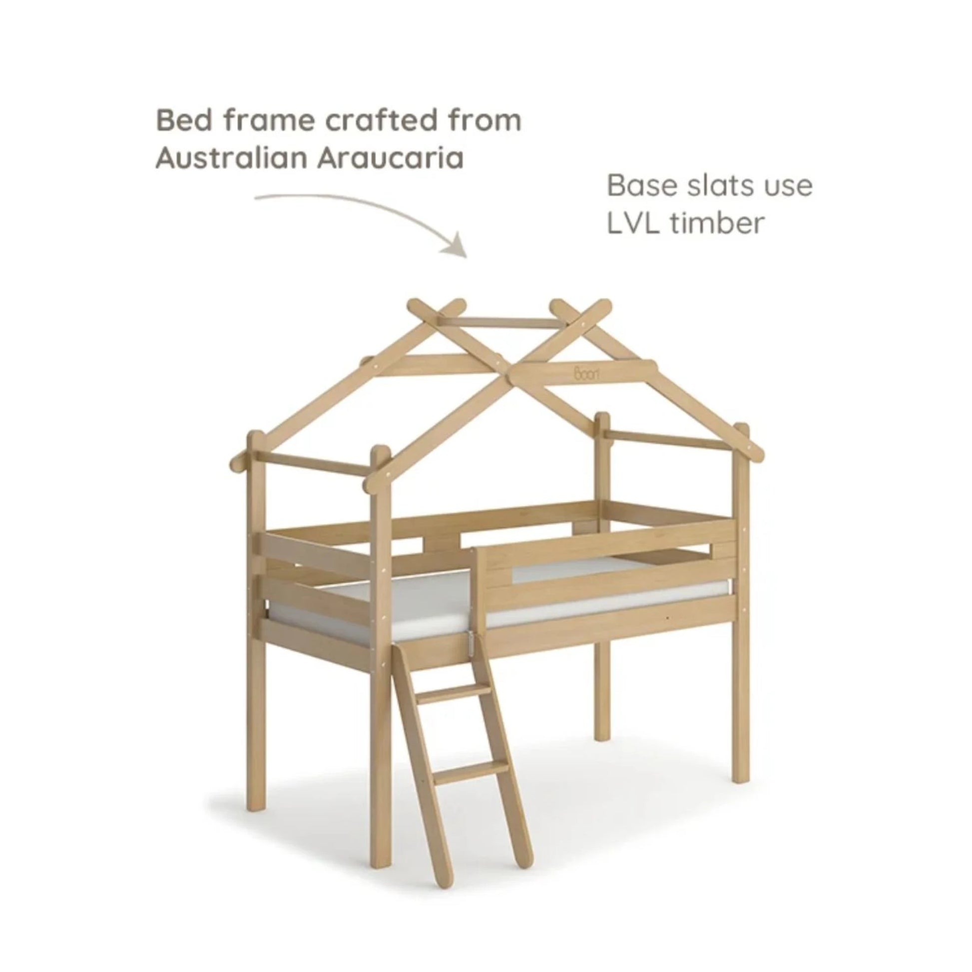 Boori Forest Kids Teepee NZ Single Loft Bed