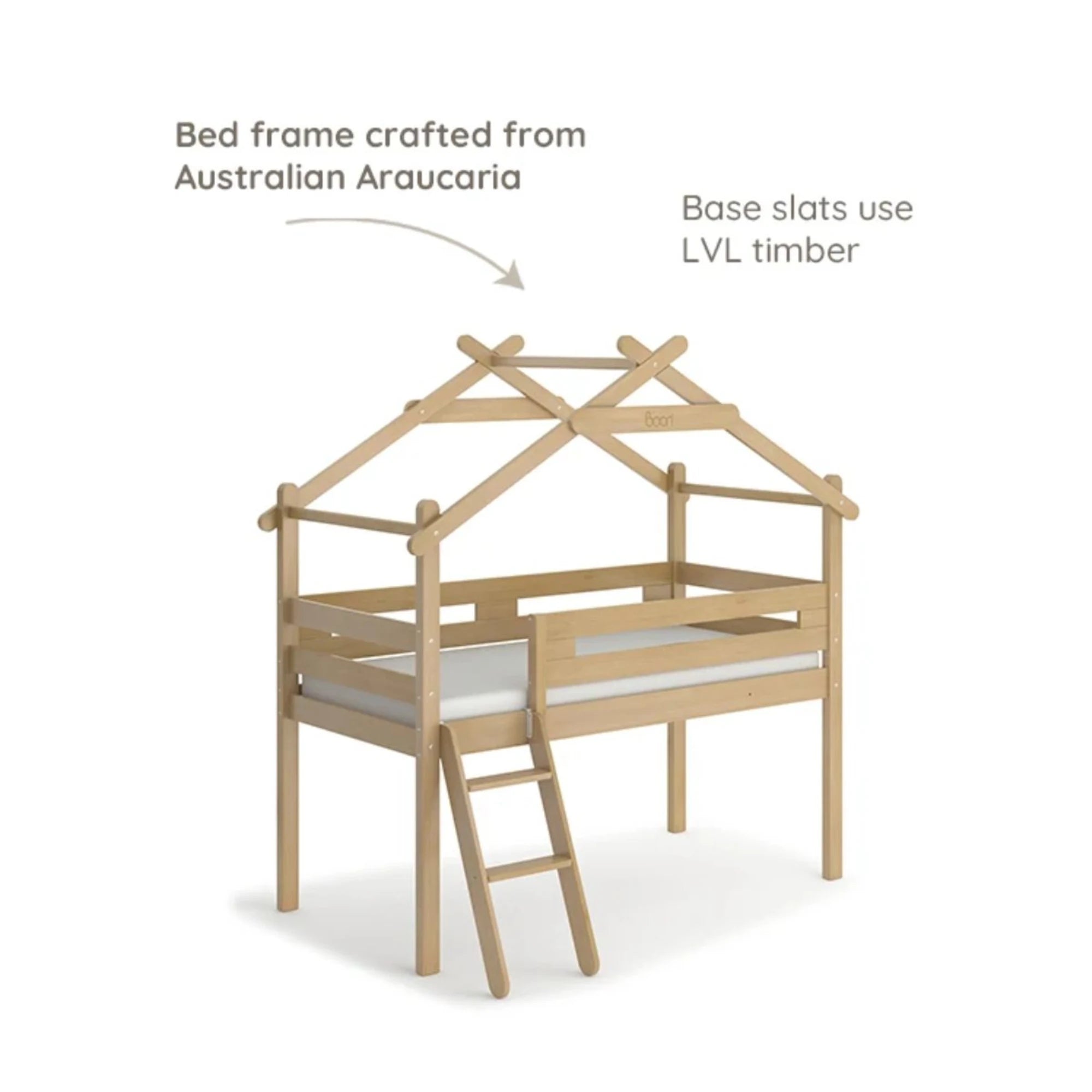 Boori Forest Kids Teepee NZ Single Loft Bed