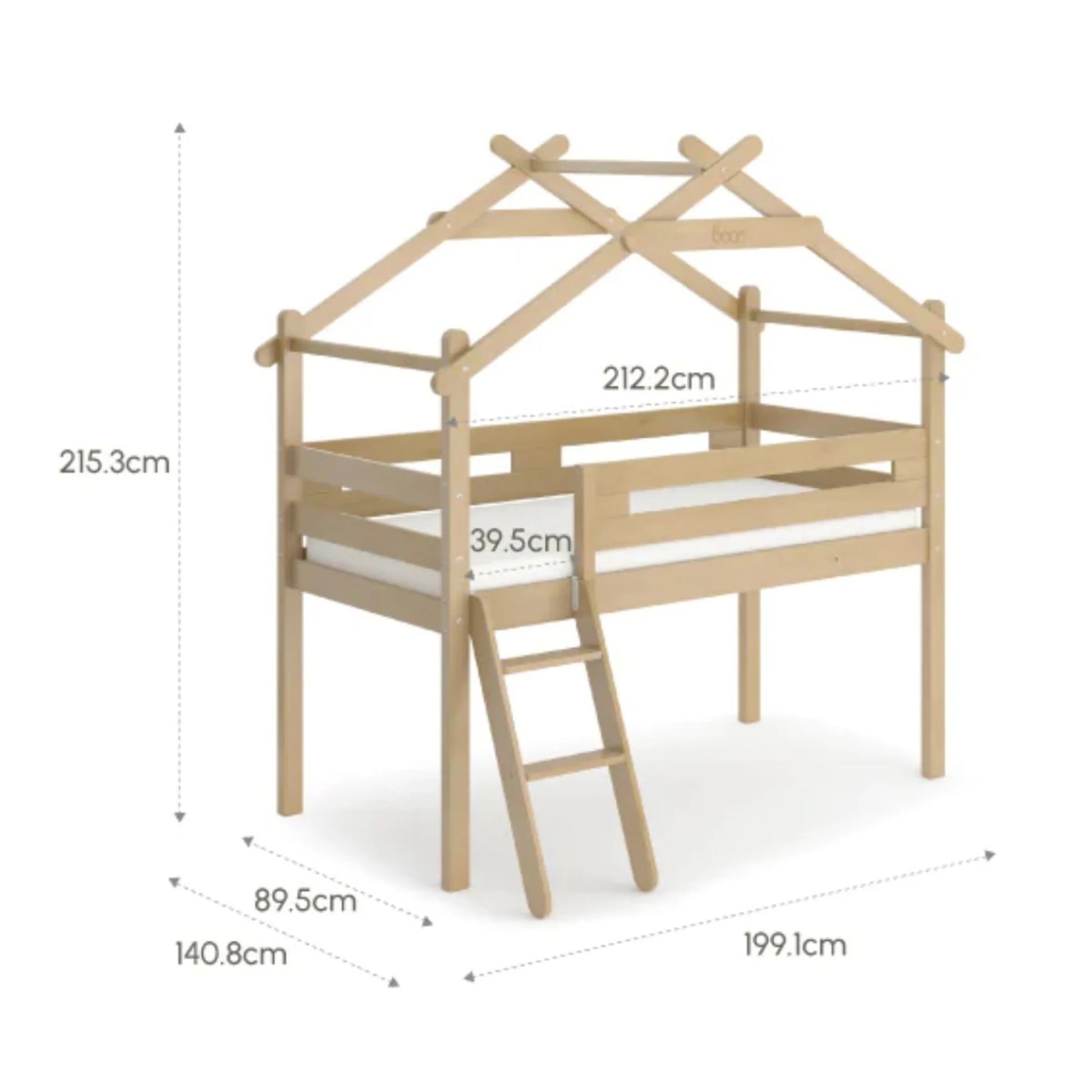 Boori Forest Kids Teepee NZ Single Loft Bed