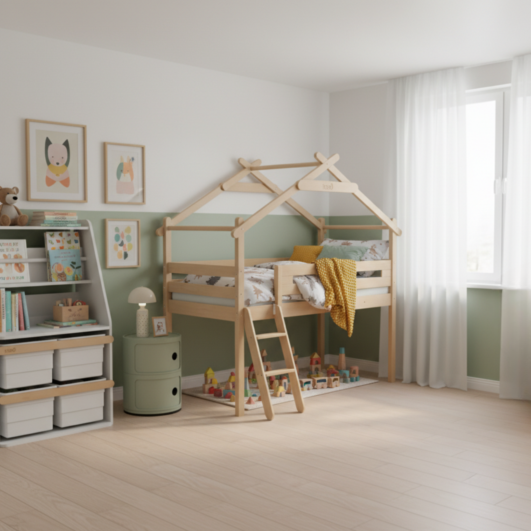 Boori Forest Kids Teepee NZ Single Loft Bed