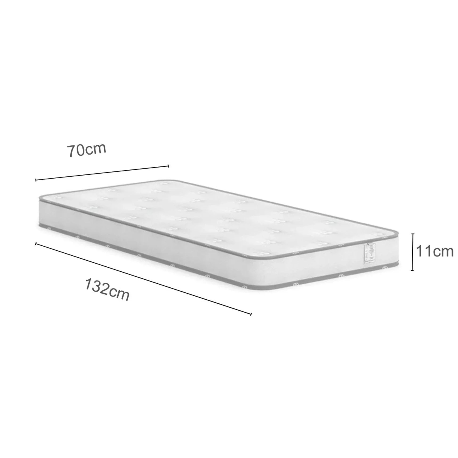 Boori Natty Pocket Spring Cot Mattress, White