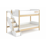 Boori Natty Kids NZ King Single Bunk Bed with Storage Staircase, Barley White