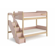 Boori Natty Kids NZ King Single Bunk Bed with Storage Staircase, Cherry