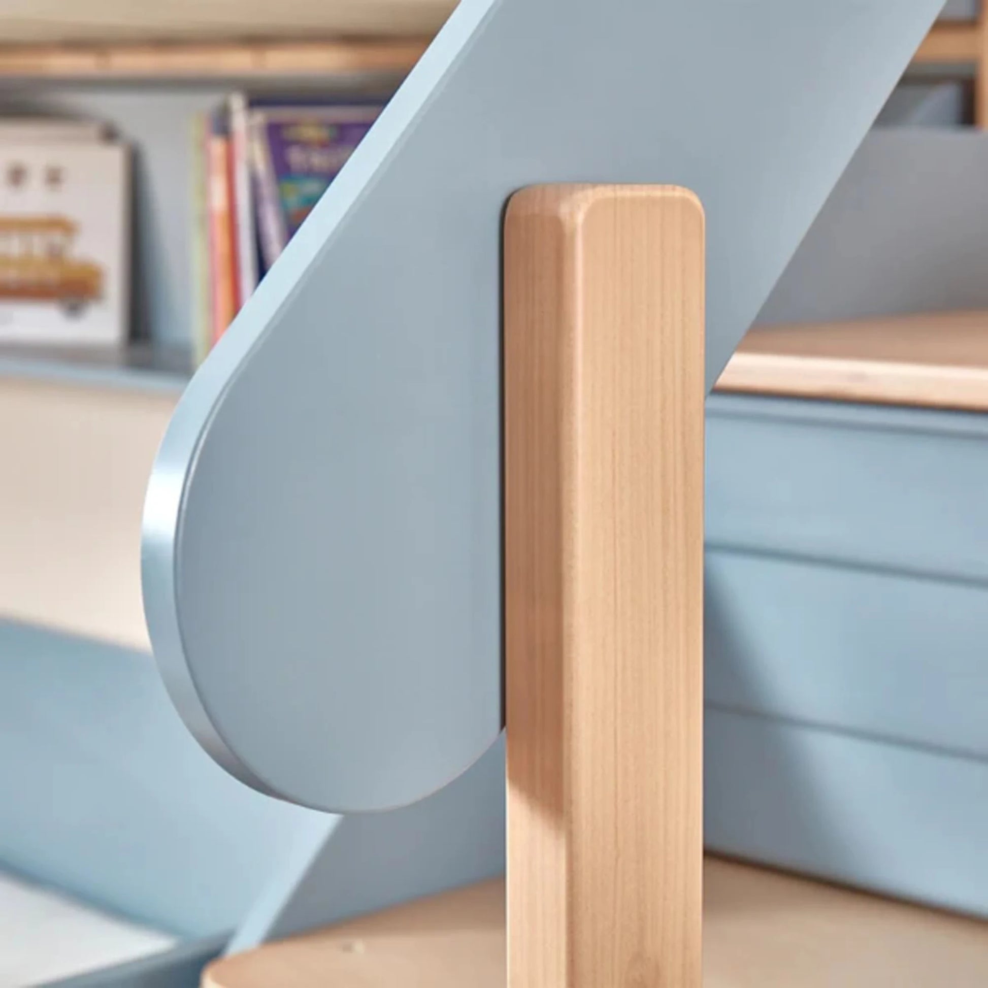 Boori Natty Kids NZ King Single Loft Bed with Storage Staircase, Blueberry