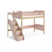 Boori Natty Kids NZ King Single Loft Bed with Storage Staircase, Cherry