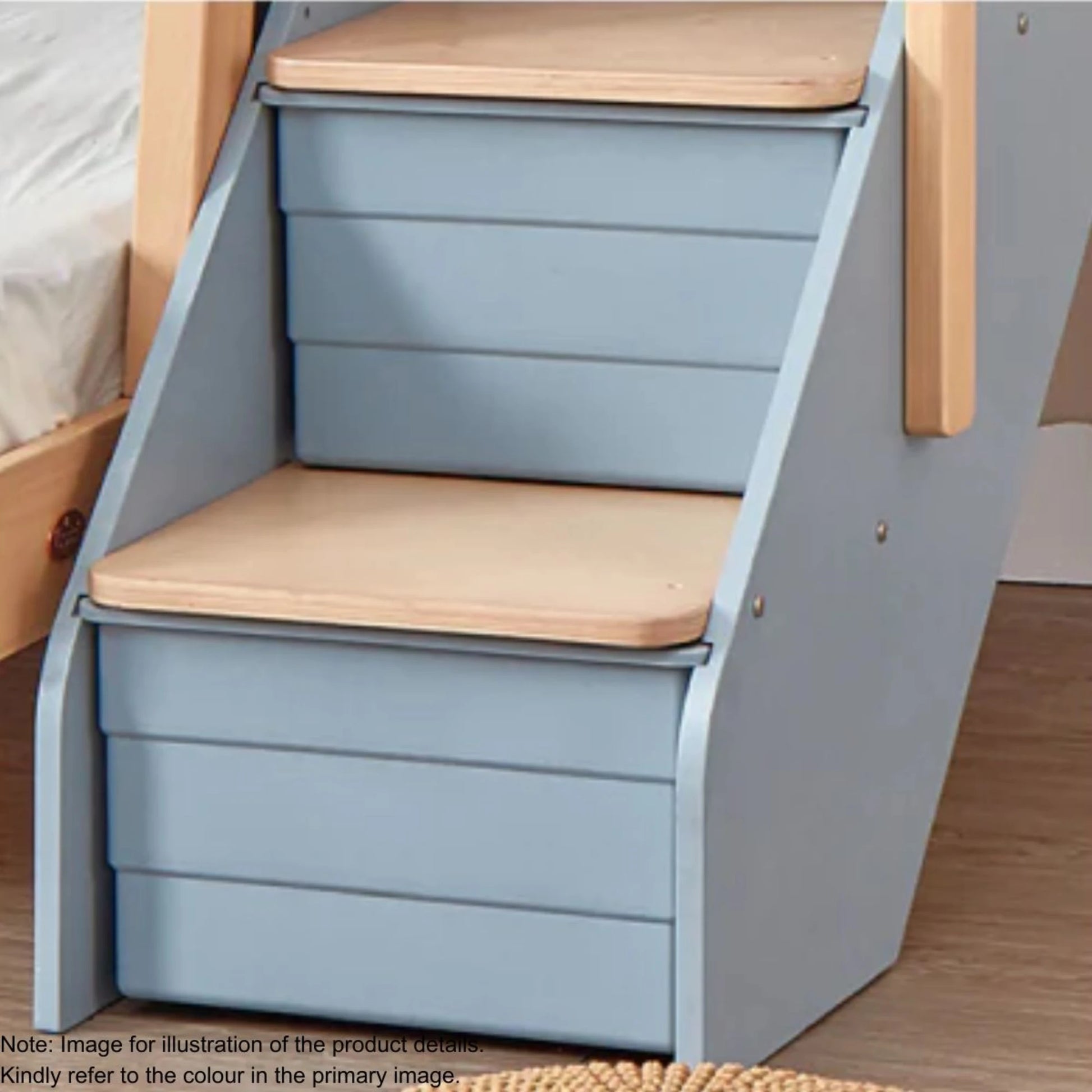 Boori Natty Kids NZ King Single Loft Bed with Storage Staircase, Cherry