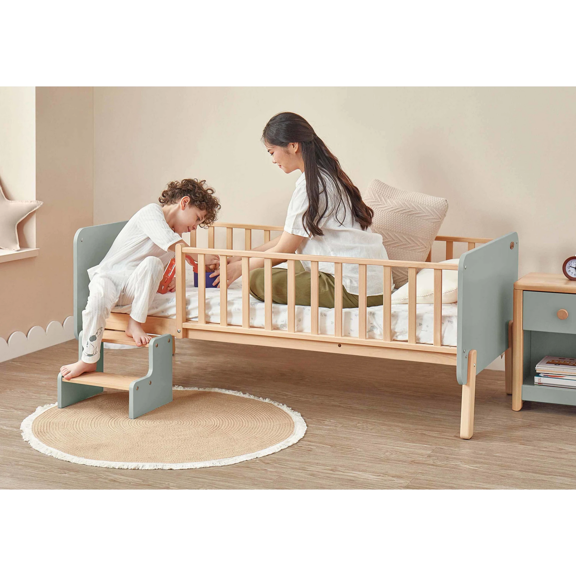 Boori Natty Kids Bedside Bed, Blueberry