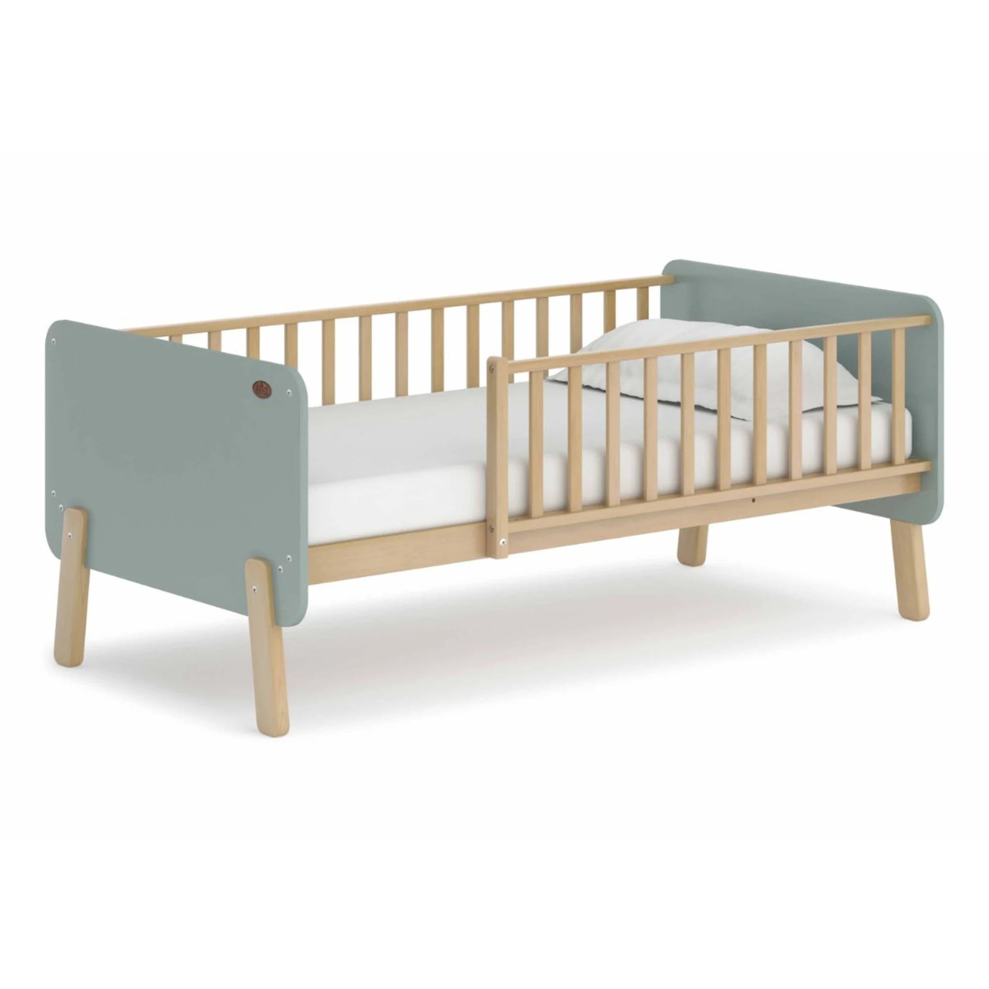 Boori Natty Kids Bedside Bed with Step Stool, Blueberry