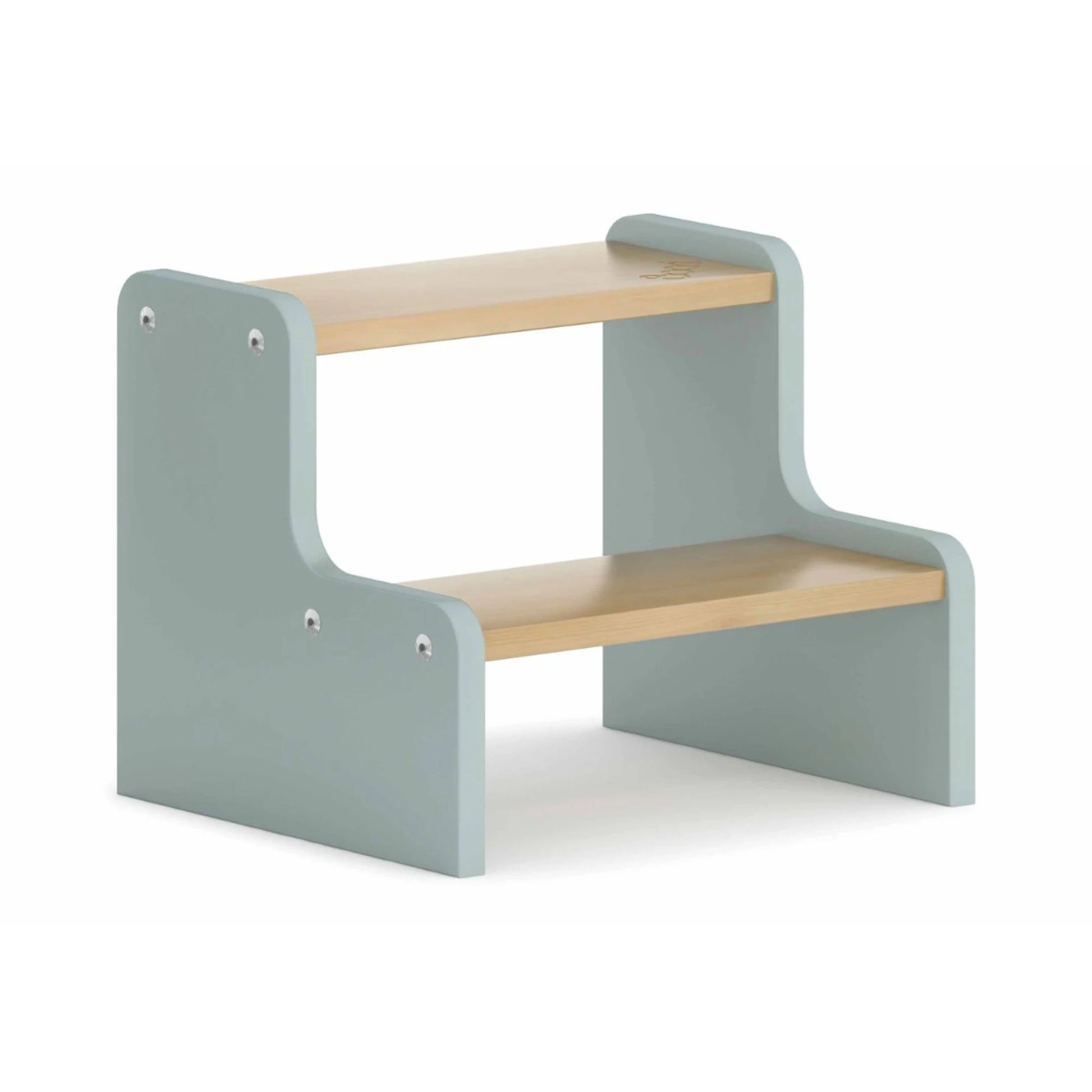 Boori Natty Kids Bedside Bed with Step Stool, Blueberry