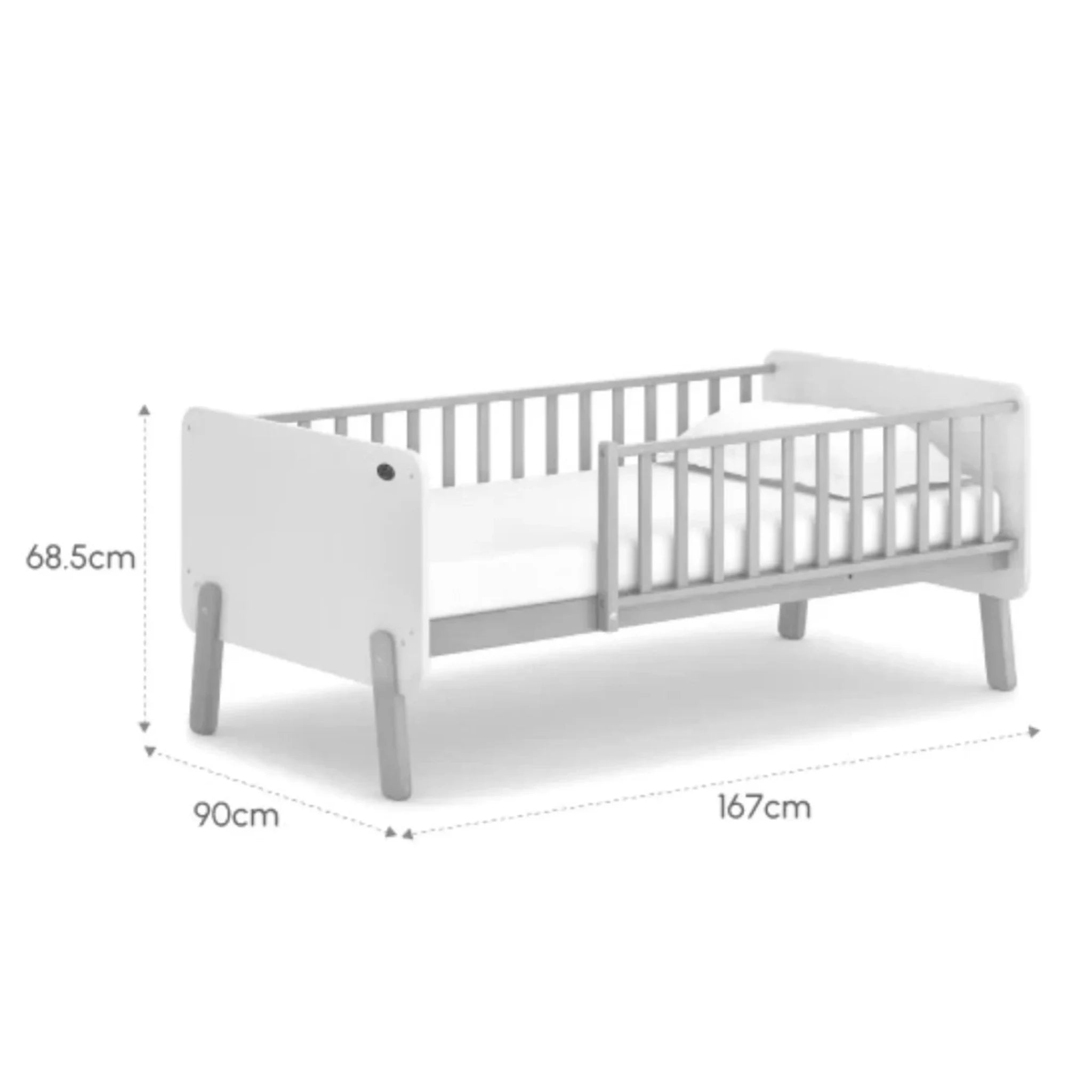 Boori Natty Kids Bedside Bed with Step Stool, Blueberry