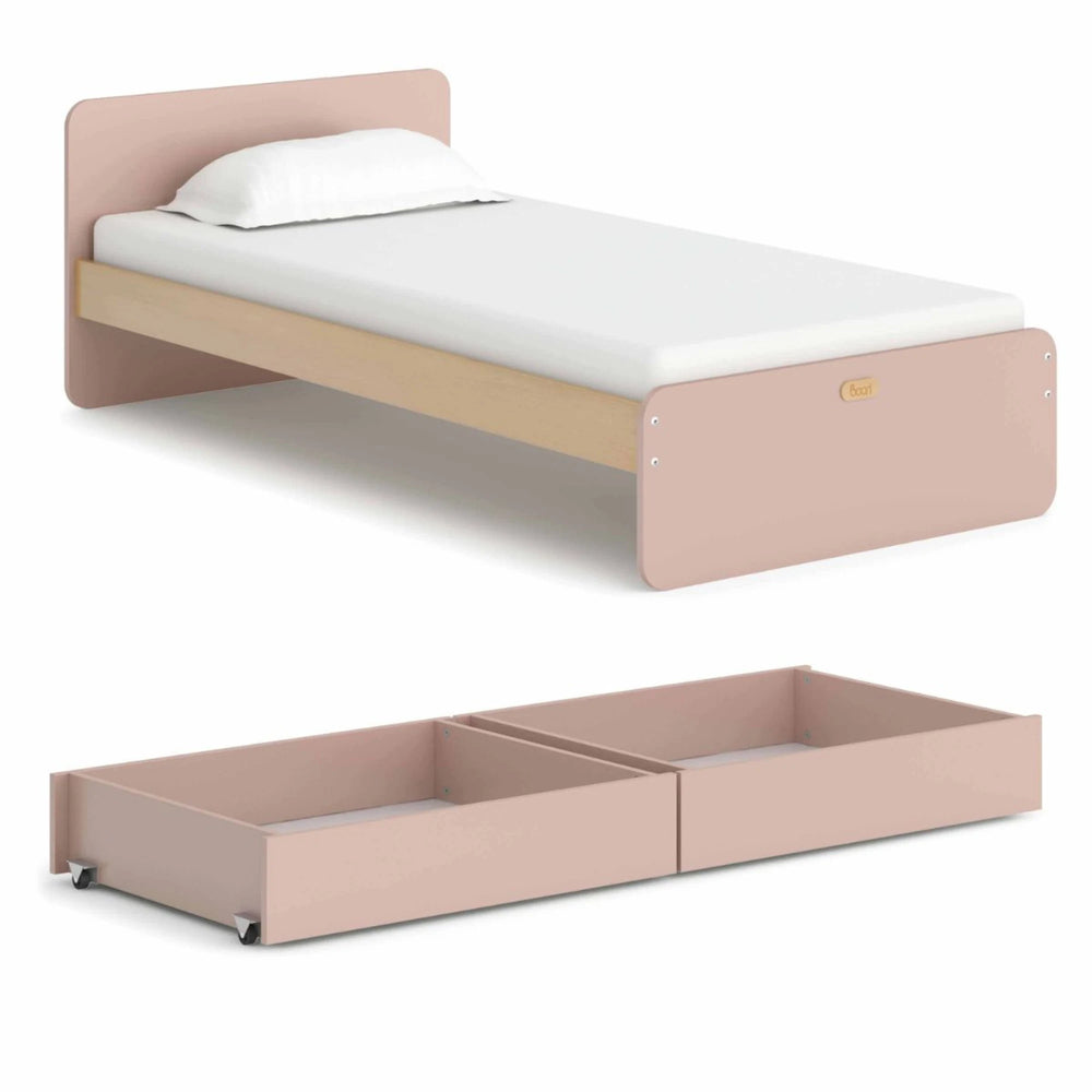 Boori Neat Kids NZ Single Bed with 2 Underbed Storage Drawers, Cherry