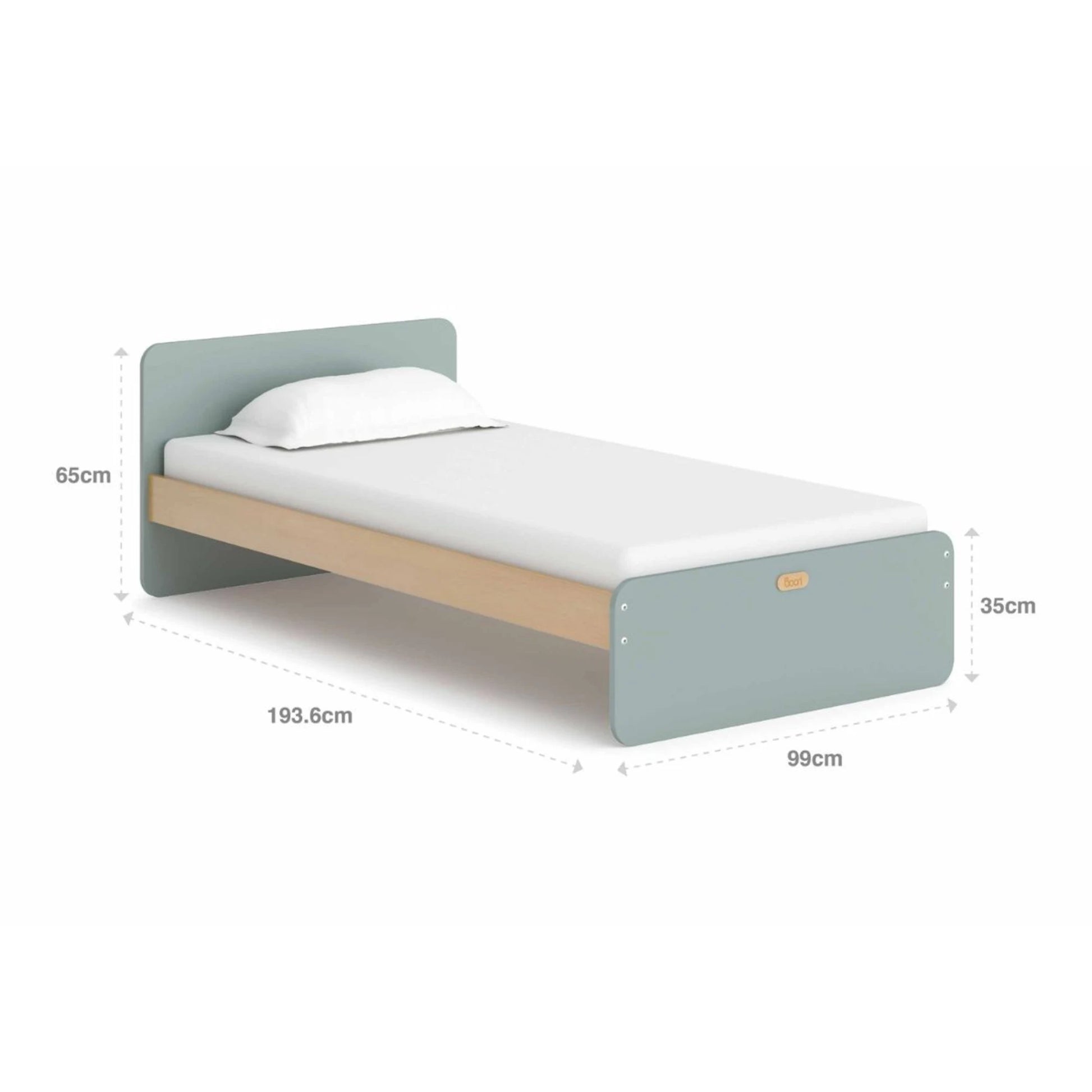 Boori Neat Kids NZ Single Bed with 2 Underbed Storage Drawers, Blueberry