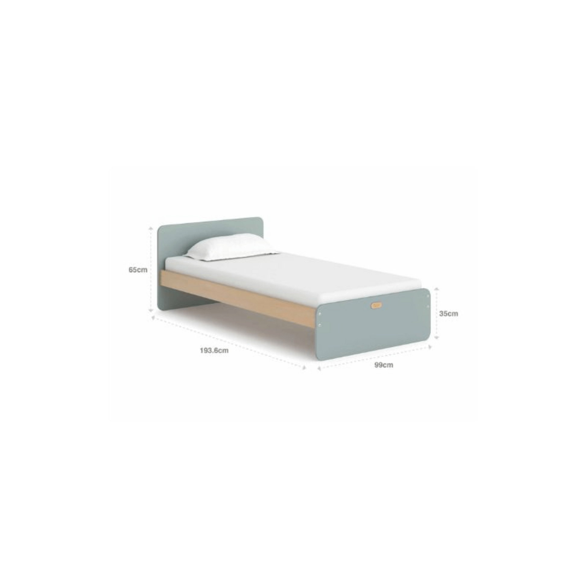 Boori Neat Kids NZ Single Bed with 2 Underbed Storage Drawers, Blueberry