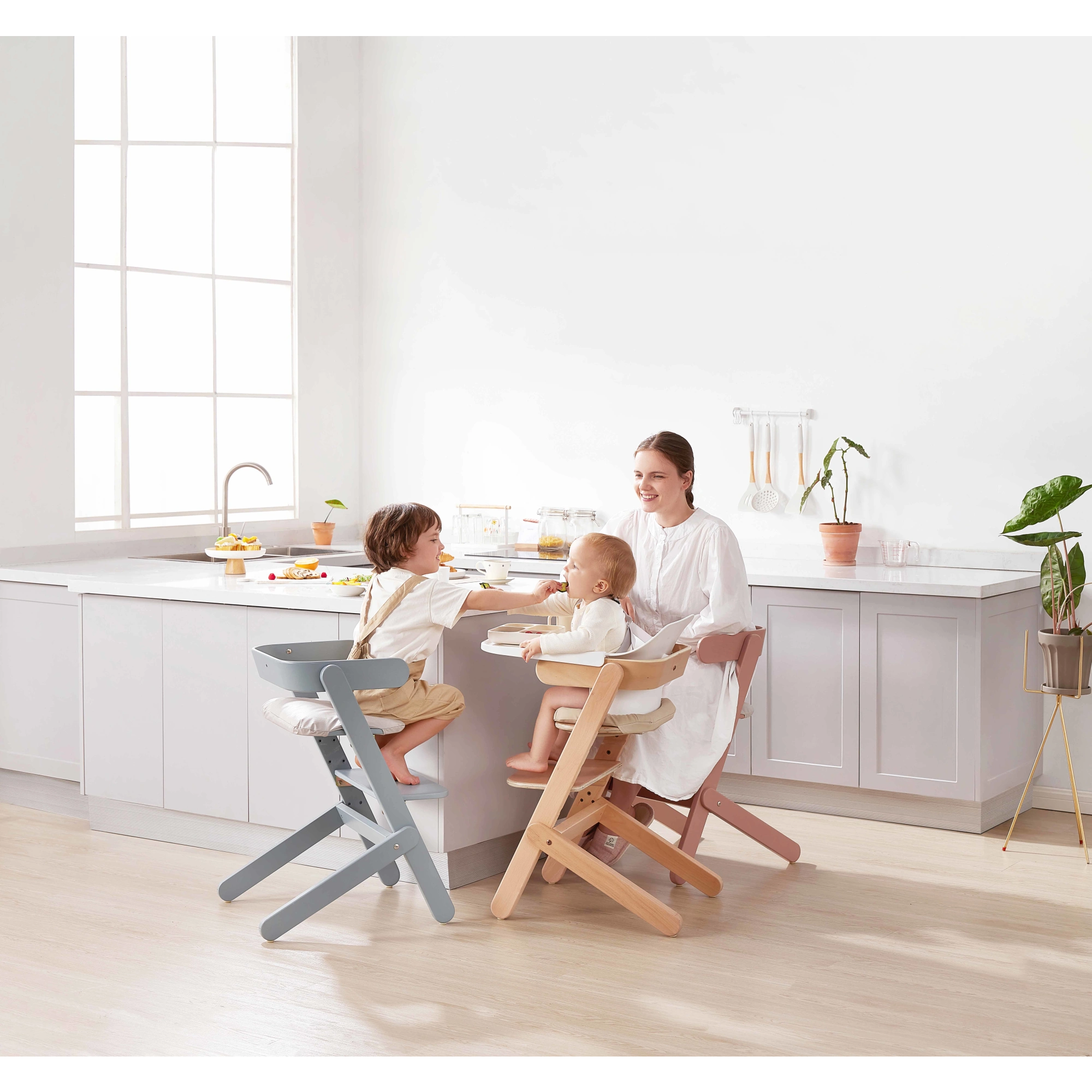 Boori Neat Kids High Chair V22 with Insert, Barley