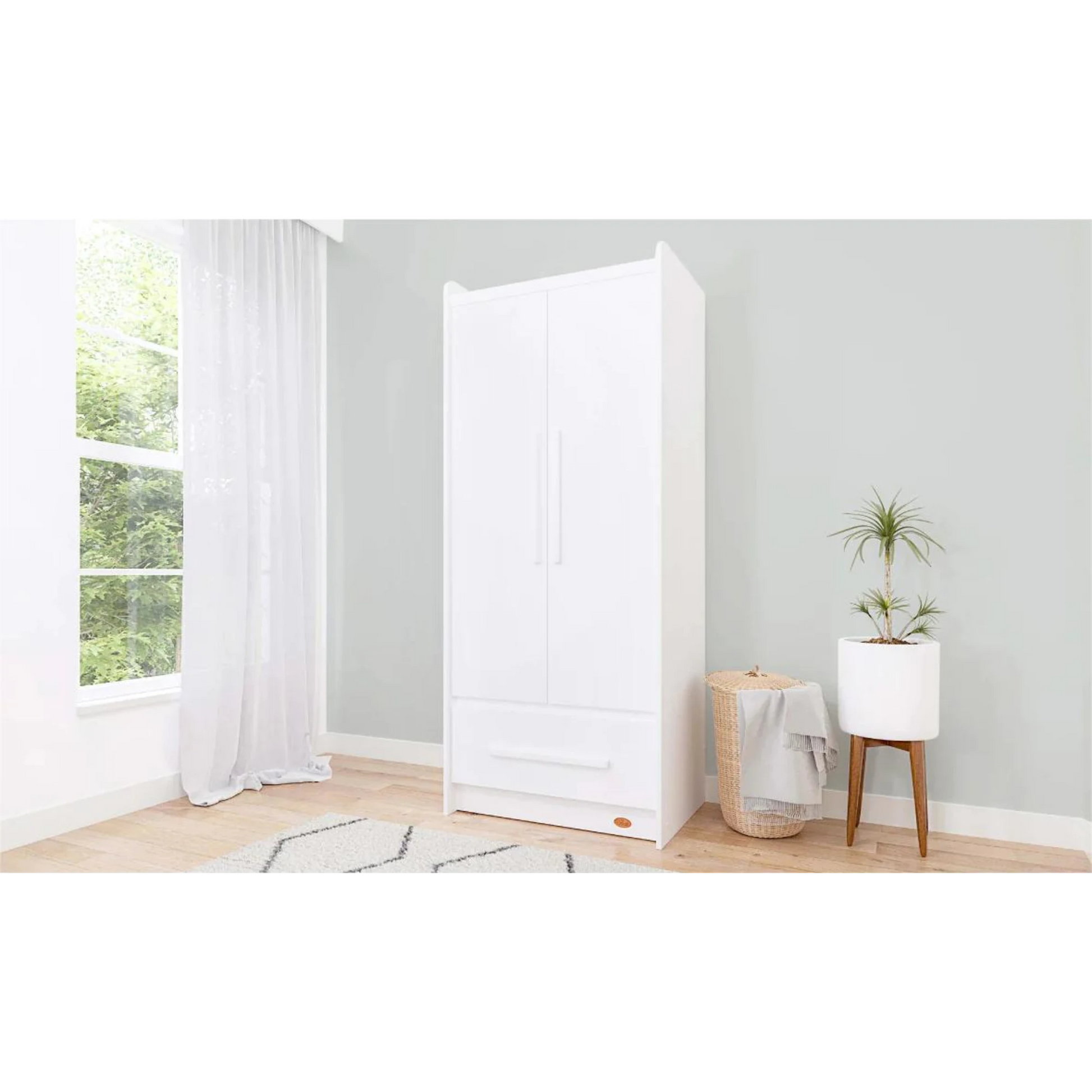 Boori Neat Kids 2 Door Wardrobe, Barley White
