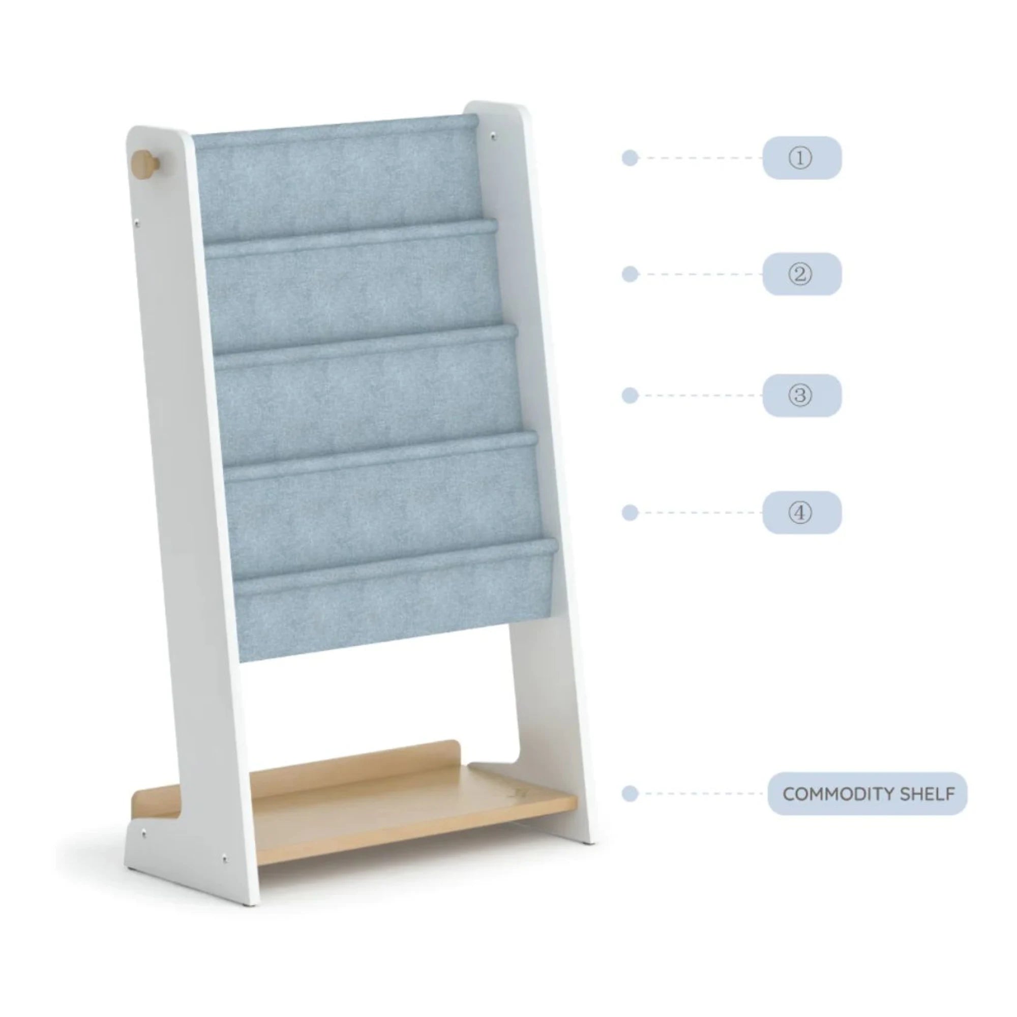 Boori Oslo Kids Bookrack, Barley