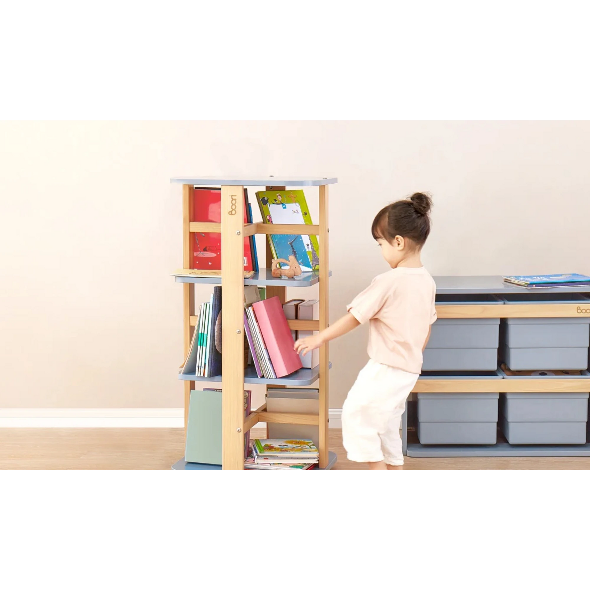 Boori Tidy Kids Rotating Bookshelf V22, Blueberry